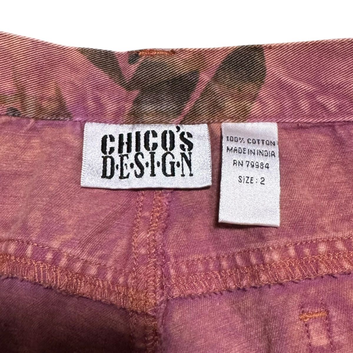 Chicos × Vintage Vintage Chico’s Designs Palm Leaf Print Pants Women’s 32x29 Size 32" / US 10 / IT 46 - 4 Thumbnail