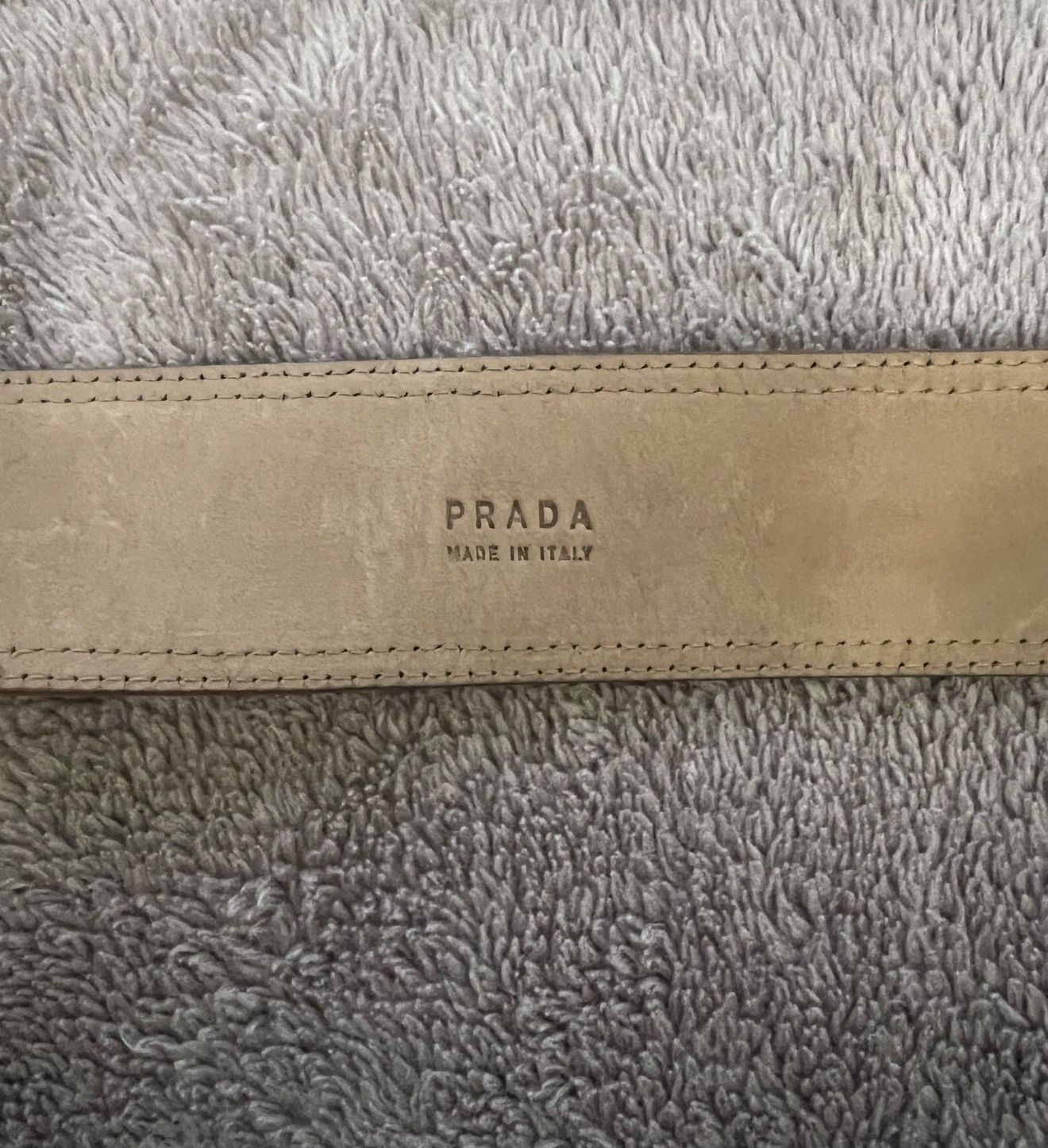 Prada PRADA SS 2006 Logo Canvas Gold Trim Belt runway Vintage Size 30 - 4 Thumbnail