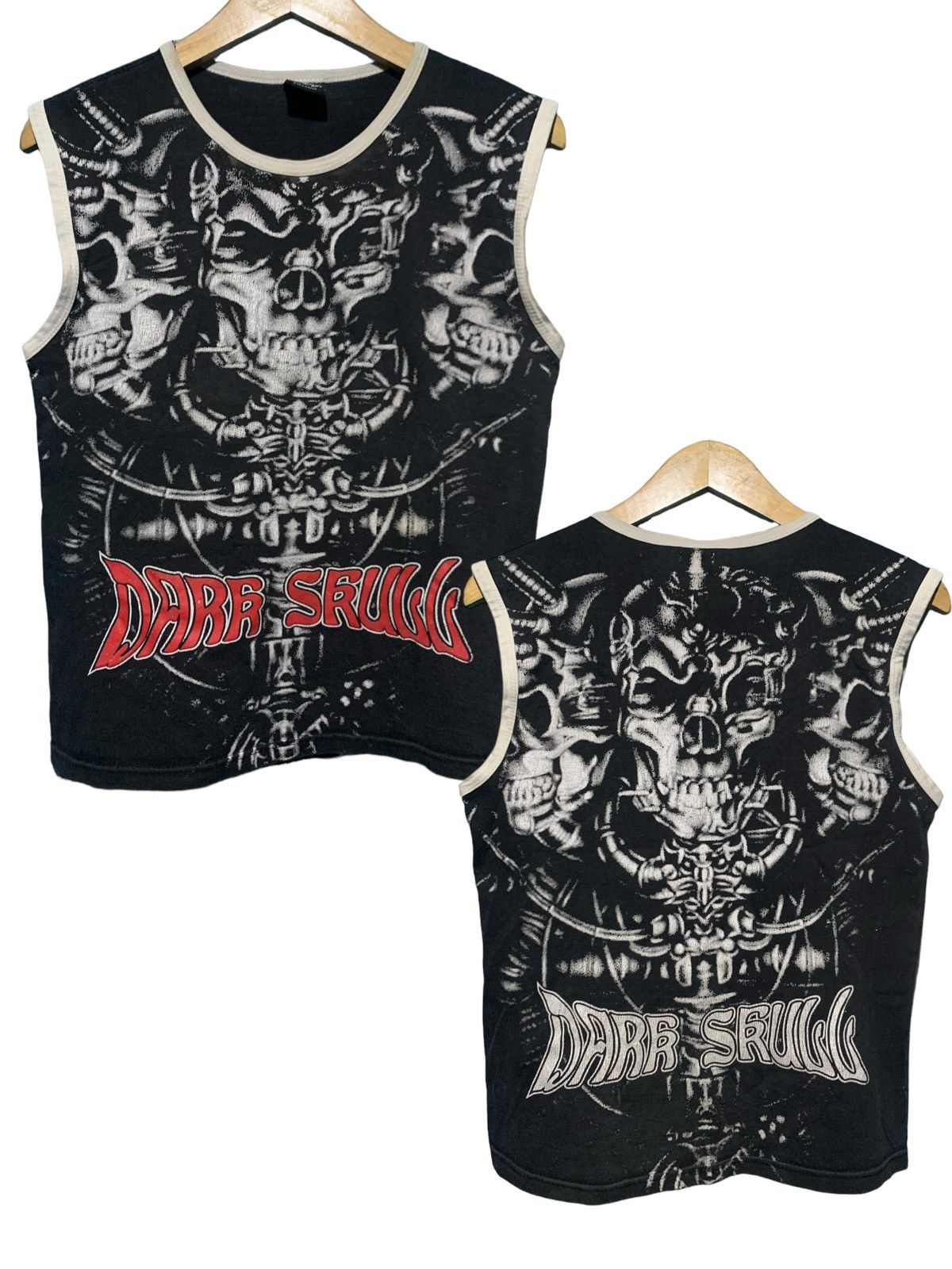 Affliction × Beauty Beast × KMRii Y2k Dare Skull all of print tanktop by contender japan Size US S / EU 44-46 / 1 - 1 Thumbnail