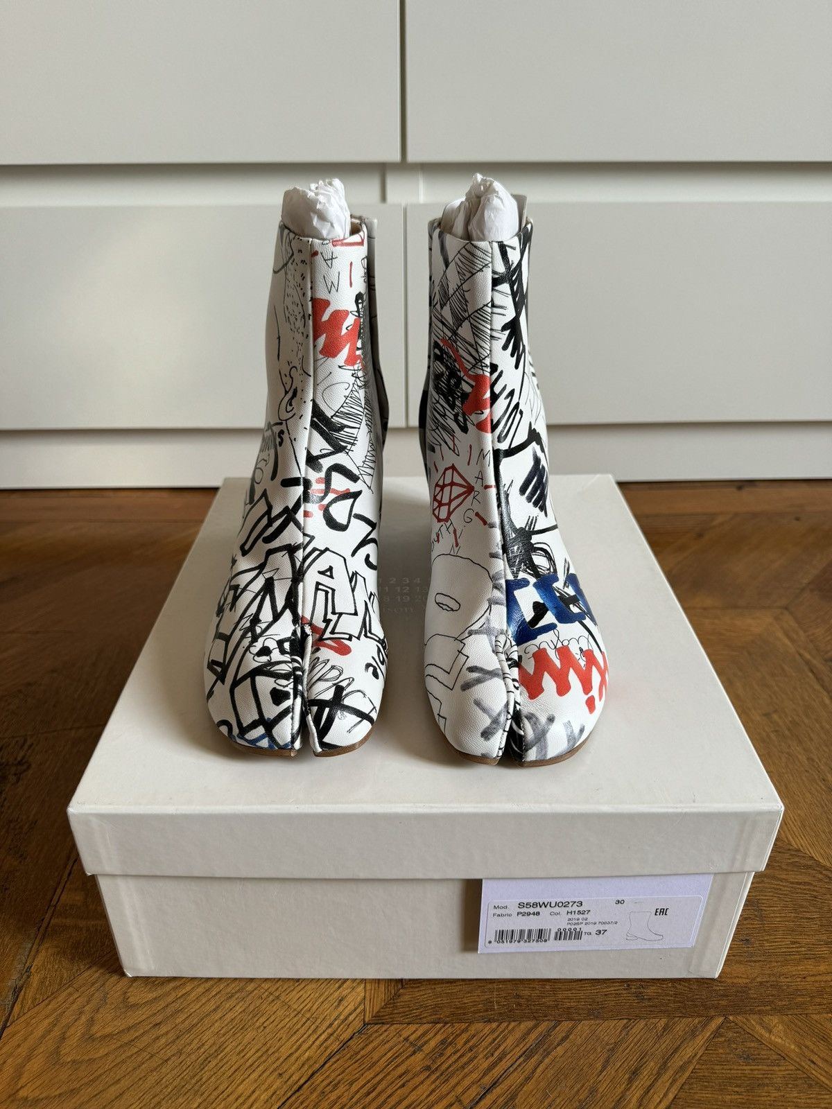 Maison Margiela Maison Margiela Tabi Ankle Boots - Graffiti / White 37 Size US 7 / IT 37 - 2 Thumbnail