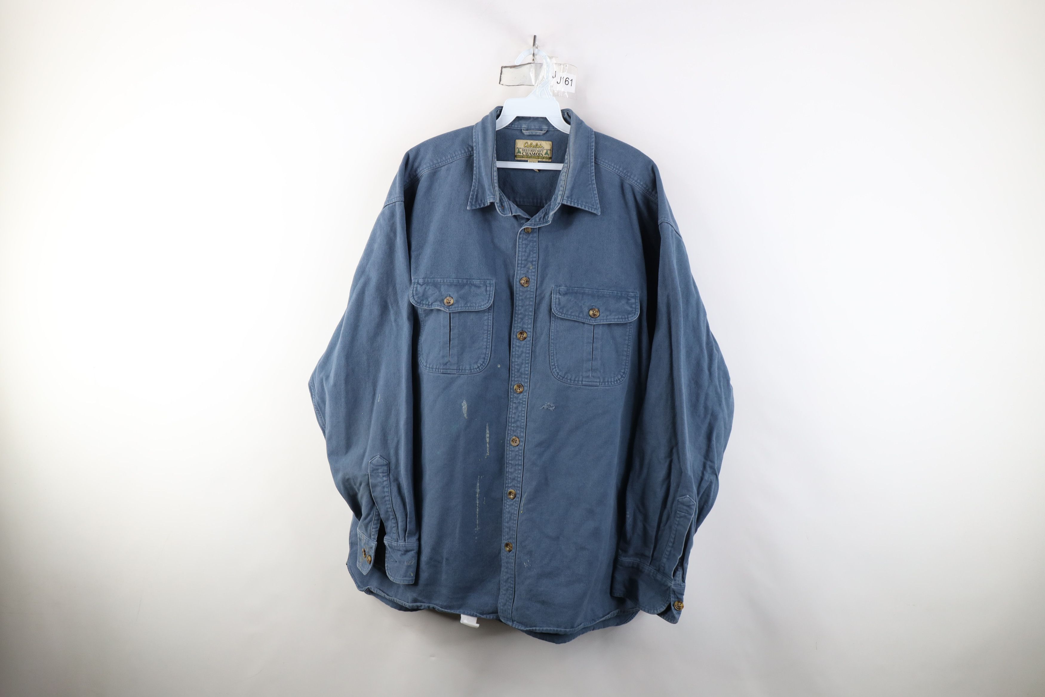 Cabelas Vintage 90s Cabelas Heavyweight Chamois Cloth Button Shirt Size US XXL / EU 58 / 5 - 1 Thumbnail