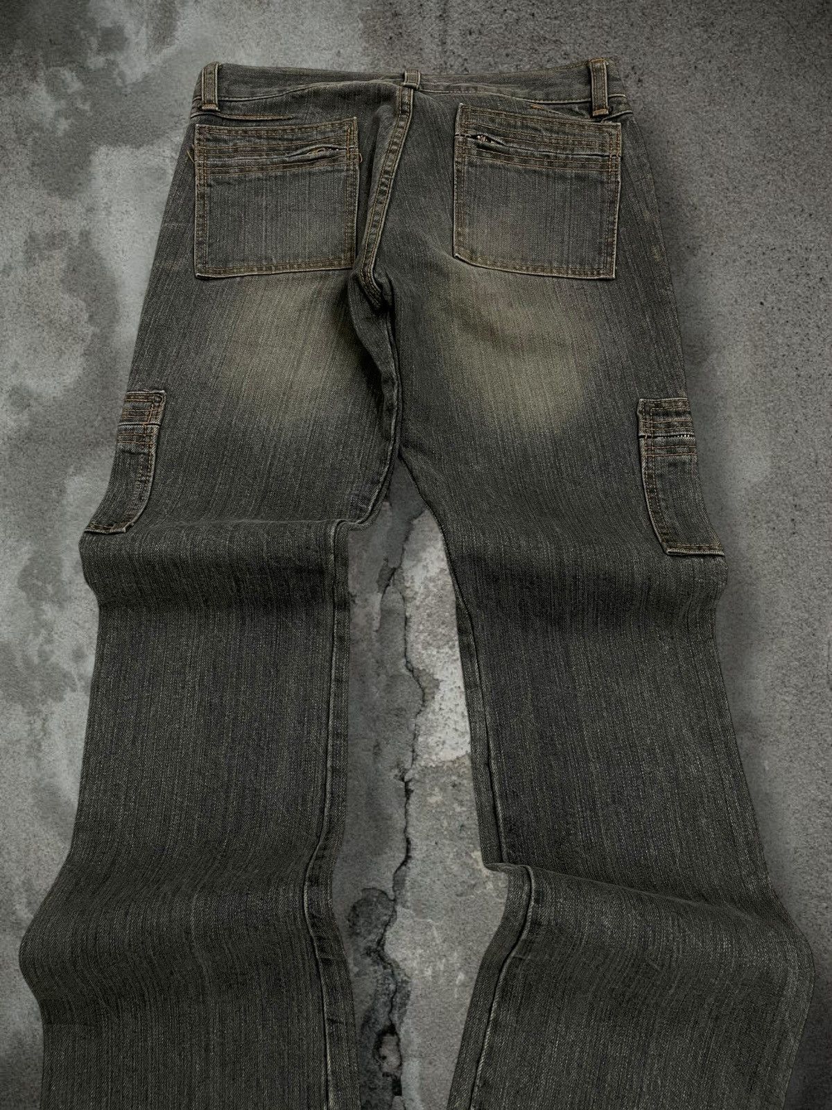 Japanese Brand Vintage 1990s Designer Japan Edge On All Green Mudwash Denim Size US 29 - 11 Thumbnail