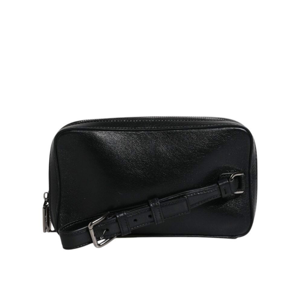 Dolce & Gabbana Dolce & Gabbana Black Leather LED Logo Wrist Strap Clutch Ba Size ONE SIZE - 5 Thumbnail