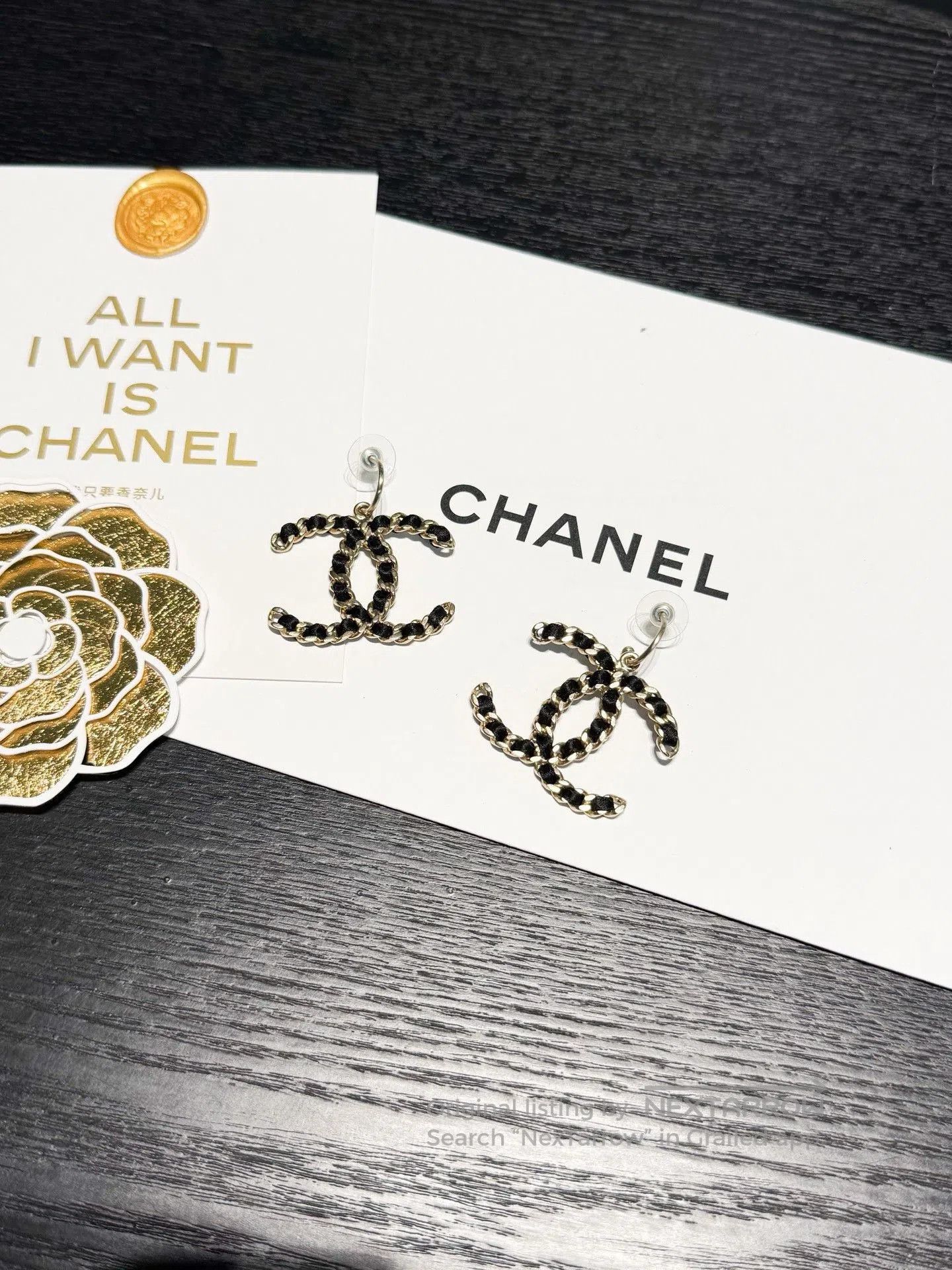 Chanel Chanel 12A Limited Black Gold Double C Earrings. Size ONE SIZE - 1 Thumbnail
