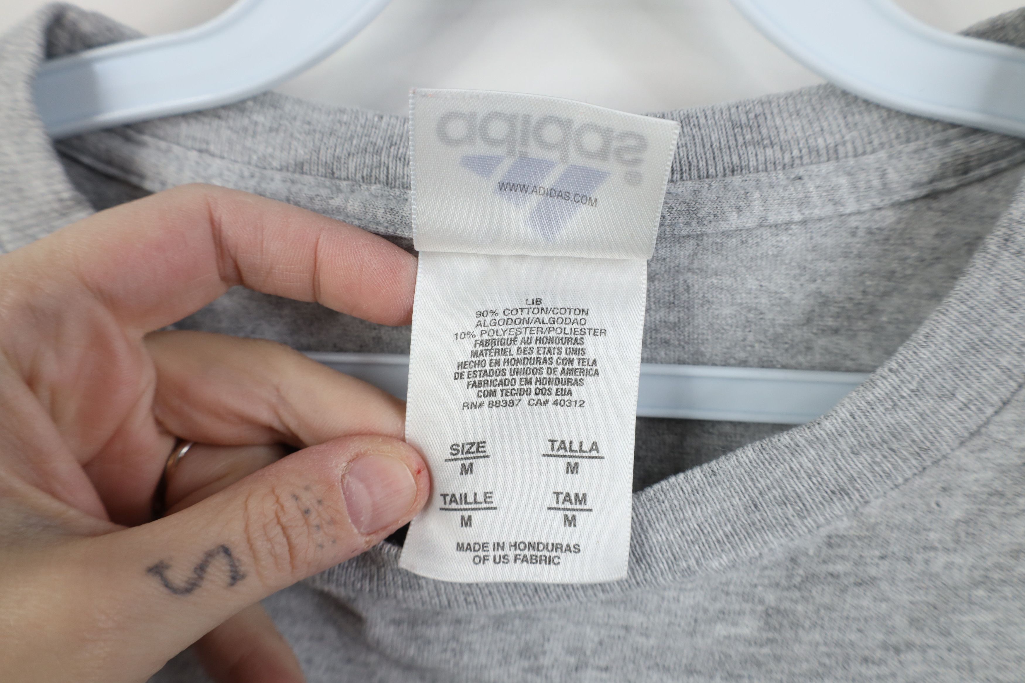 Adidas Vintage 90s Y2K Adidas Big Logo Long Sleeve T-Shirt Gray Size US M / EU 48-50 / 2 - 7 Thumbnail