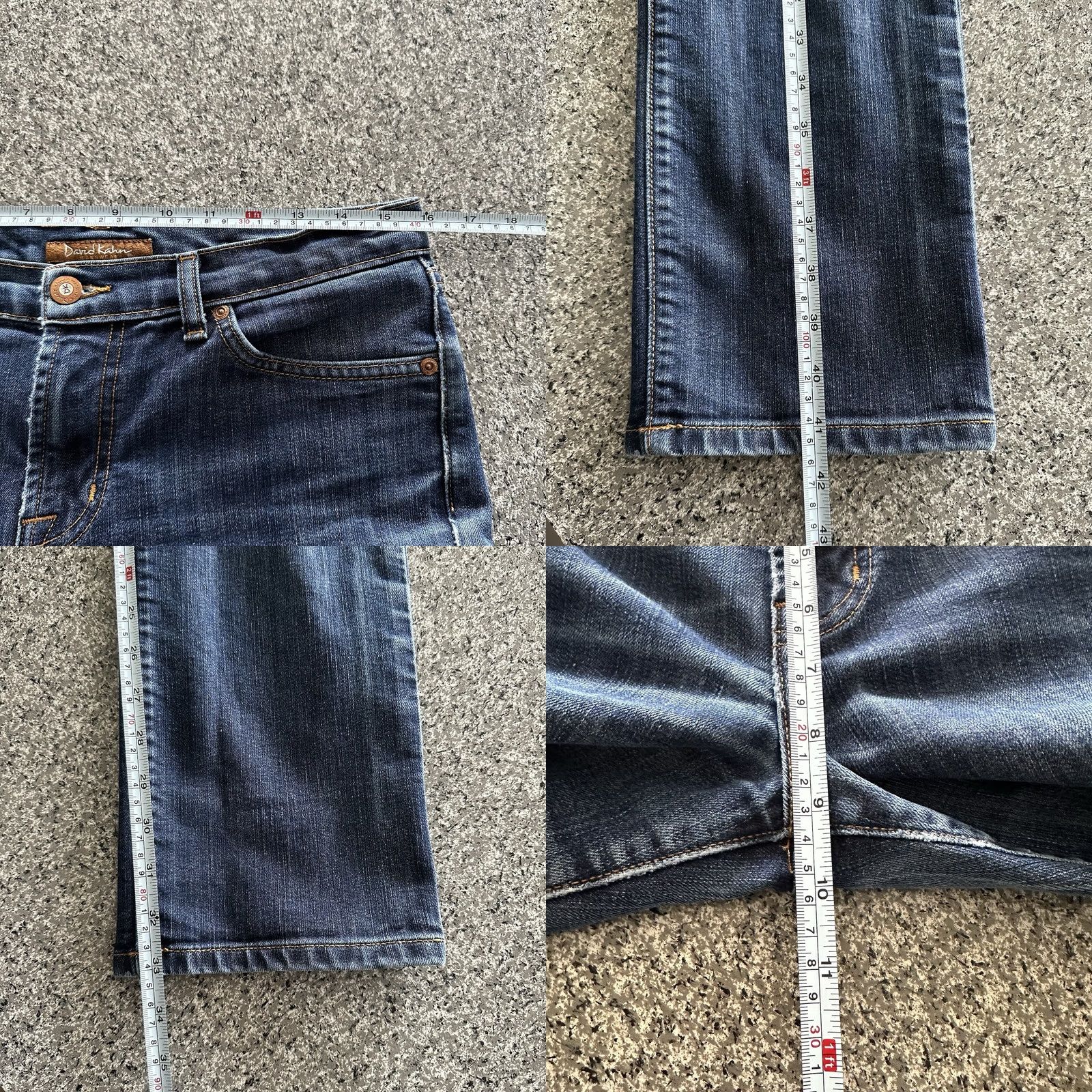 Vintage David Kahn Straight Jeans Women’s 8 Distressed Mid Blue Denim 32x33 USA Tradi tion: Jeans Womens XS-? Size 24" / US 00 / IT 34 - 8 Thumbnail