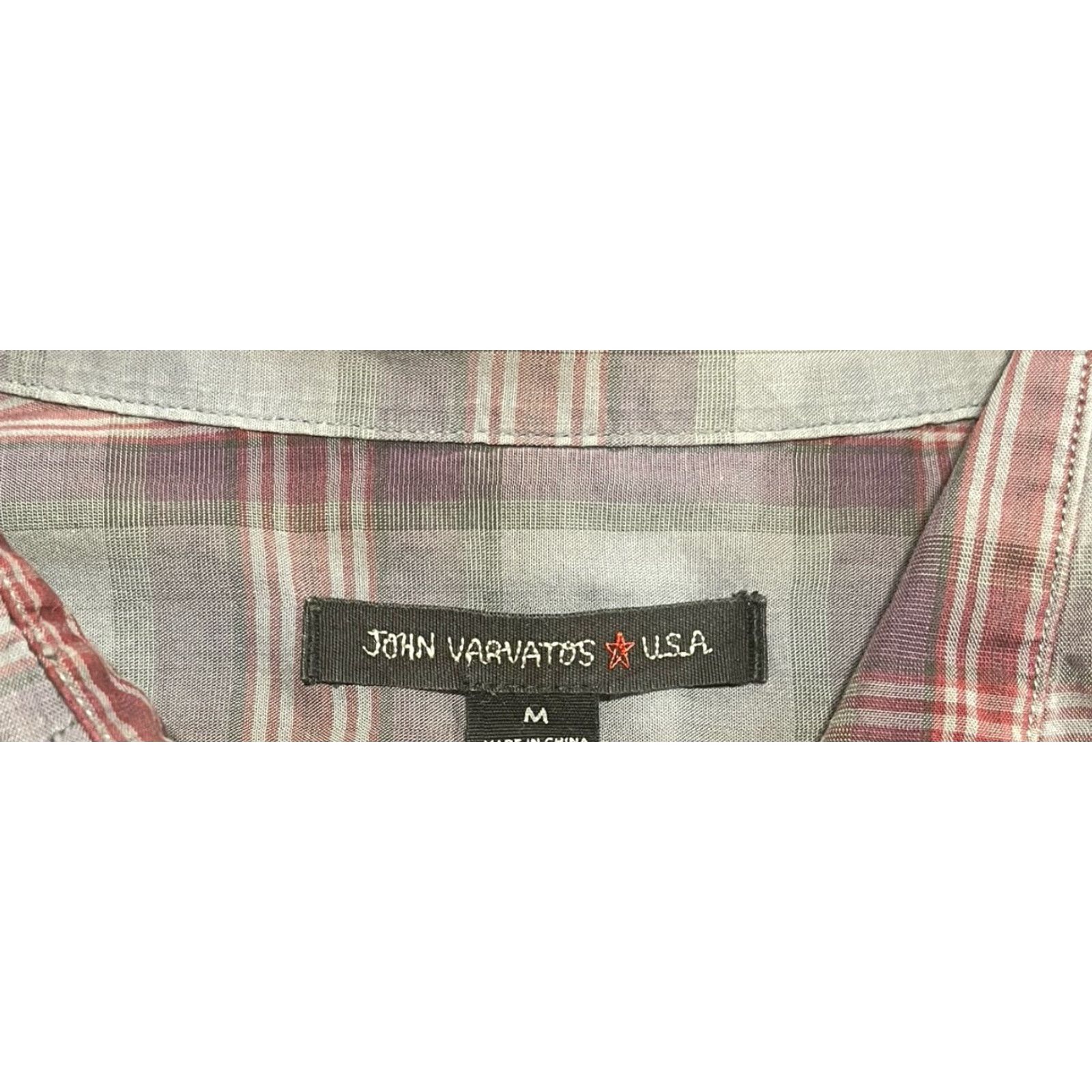 John Varvatos John Varvatos Shirt Red Plaid Button-Up Long Sleeve Mens Medium Size US M / EU 48-50 / 2 - 5 Thumbnail