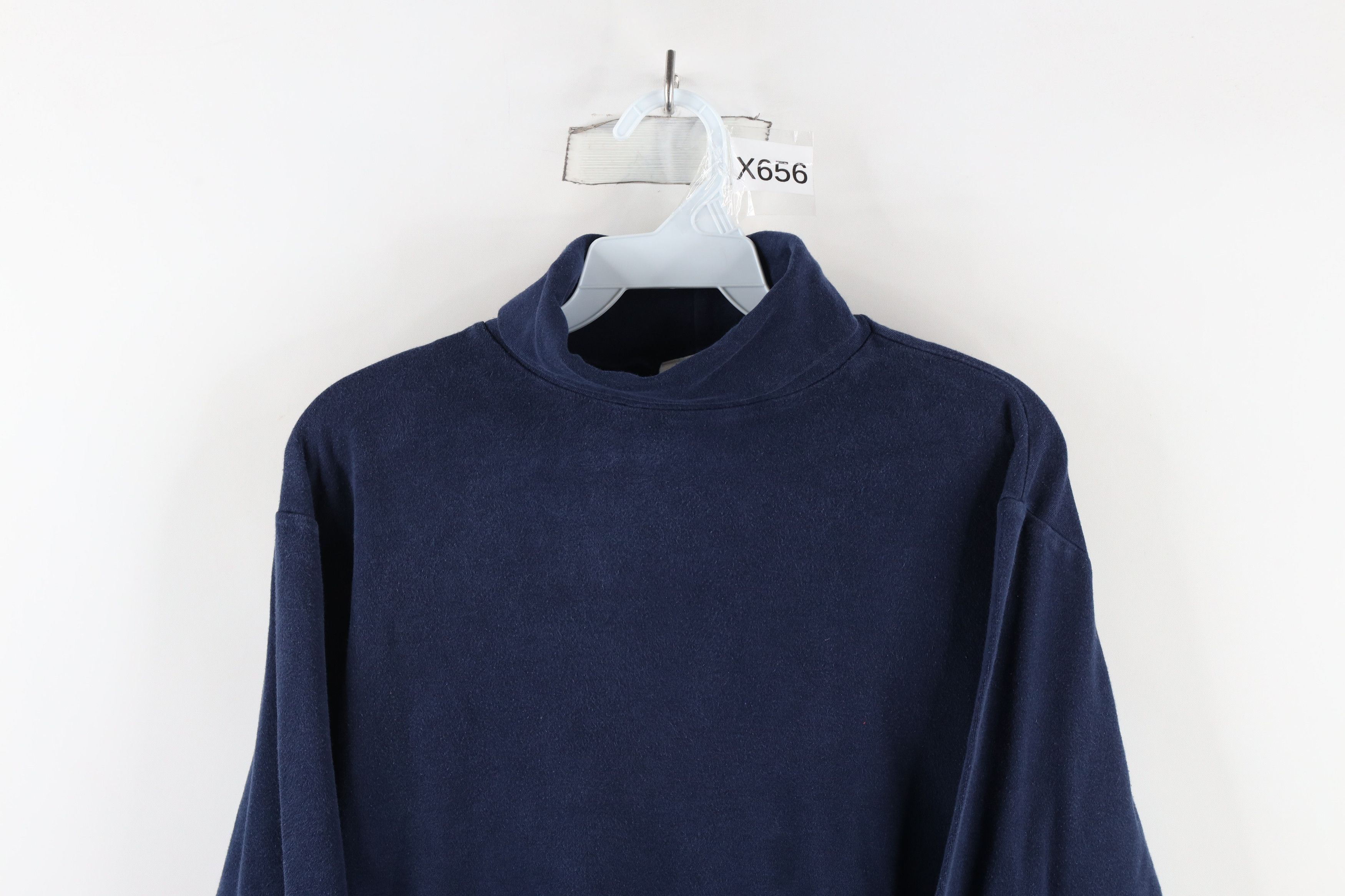 Vintage Vintage 90s Streetwear Long Sleeve Turtleneck T-Shirt Blue Size L / US 10 / IT 46 - 2 Thumbnail