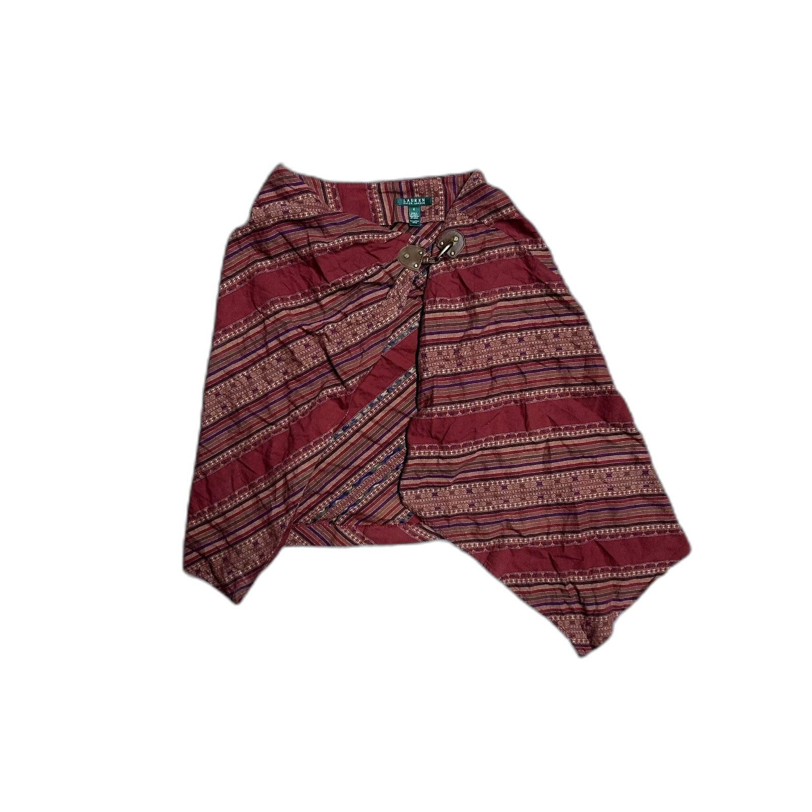 Lauren Ralph Lauren Lauren Ralph Lauren Boho Southwestern Indian Blanket Wrap Sk Size 22" - 1 Thumbnail