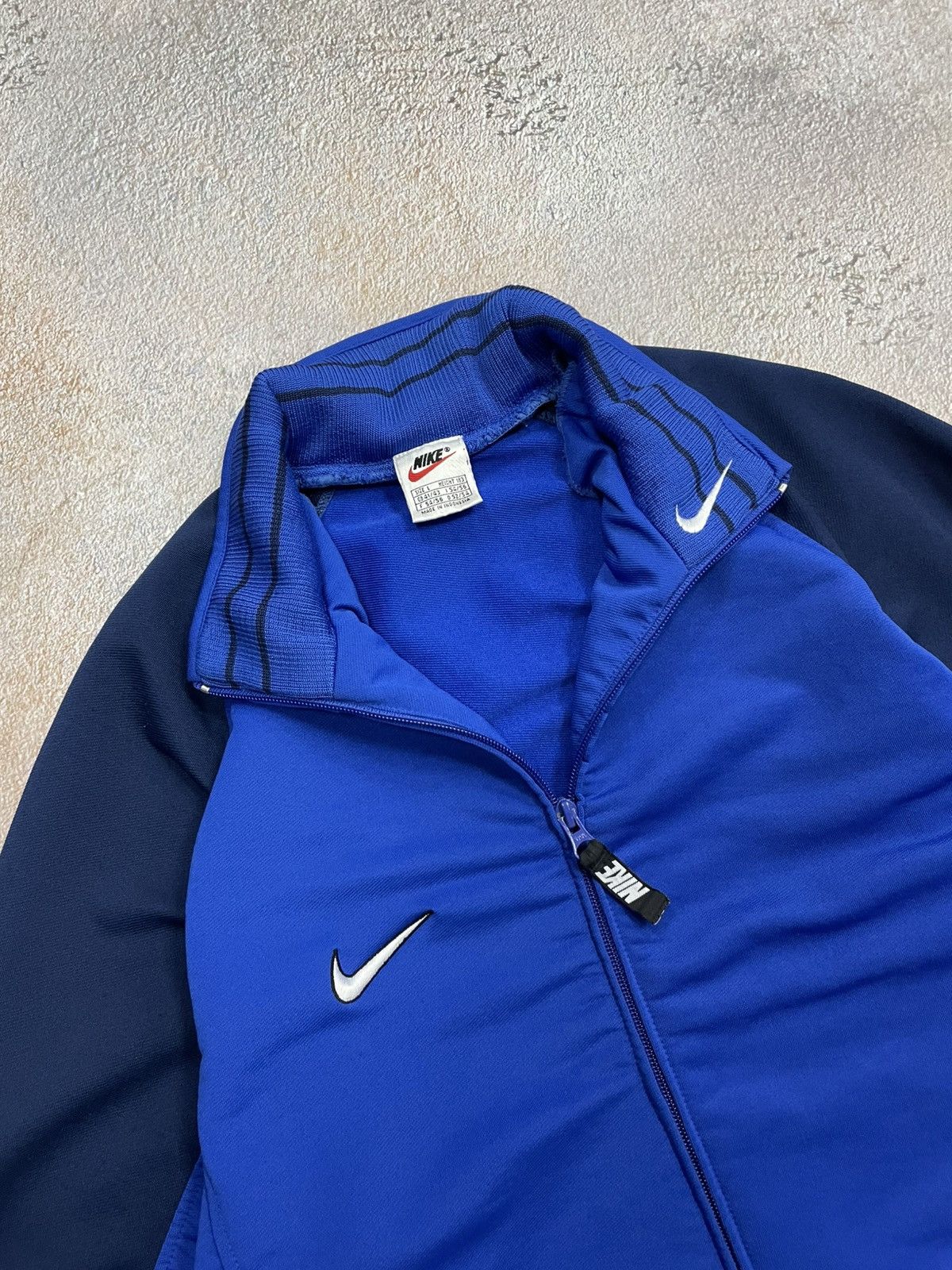 Nike Vintage Nike Double Swoosh Cotton Track Jacket Size US L / EU 52-54 / 3 - 3 Thumbnail