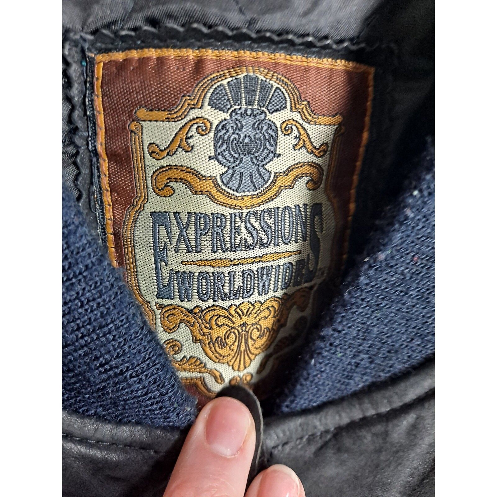 Other Expressions Worldwide Leather Bomber Jacket Full Zip Mens L Size US L / EU 52-54 / 3 - 5 Thumbnail
