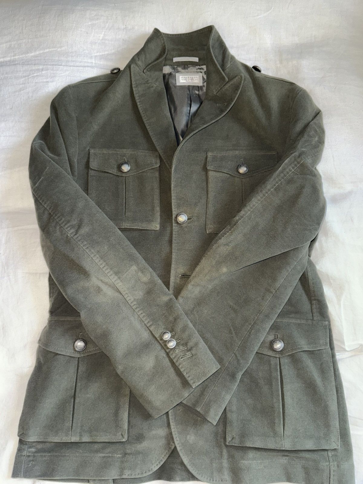 Brunello Cucinelli Brunello cucinelli green military style jacket Size US S / EU 44-46 / 1 - 5 Thumbnail
