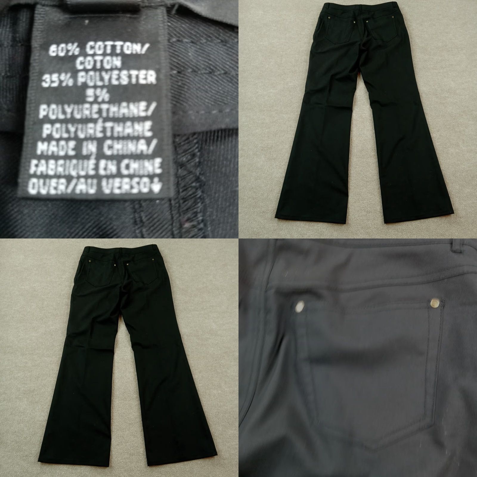 Ellen Tracy Ellen Tracy Black Bootcut Stretch Pants Womens 8 Regular Size 30" / US 8 / IT 44 - 8 Thumbnail