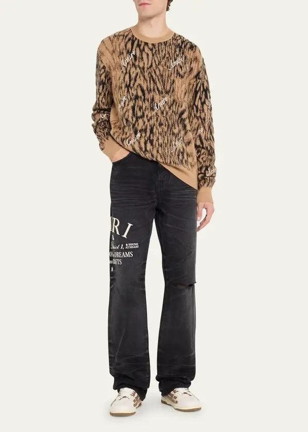 Amiri o1y0525 Logo Denim Pant in Black Size US 33 - 4 Thumbnail