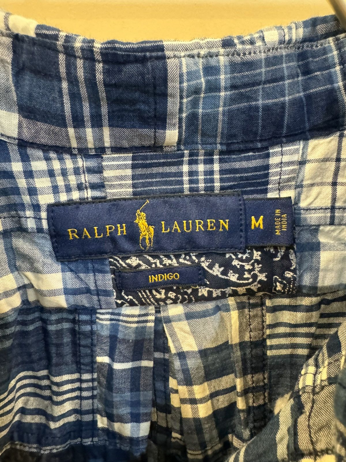 Polo Ralph Lauren Indigo Patchwork Shirt Size US L / EU 52-54 / 3 - 2 Thumbnail