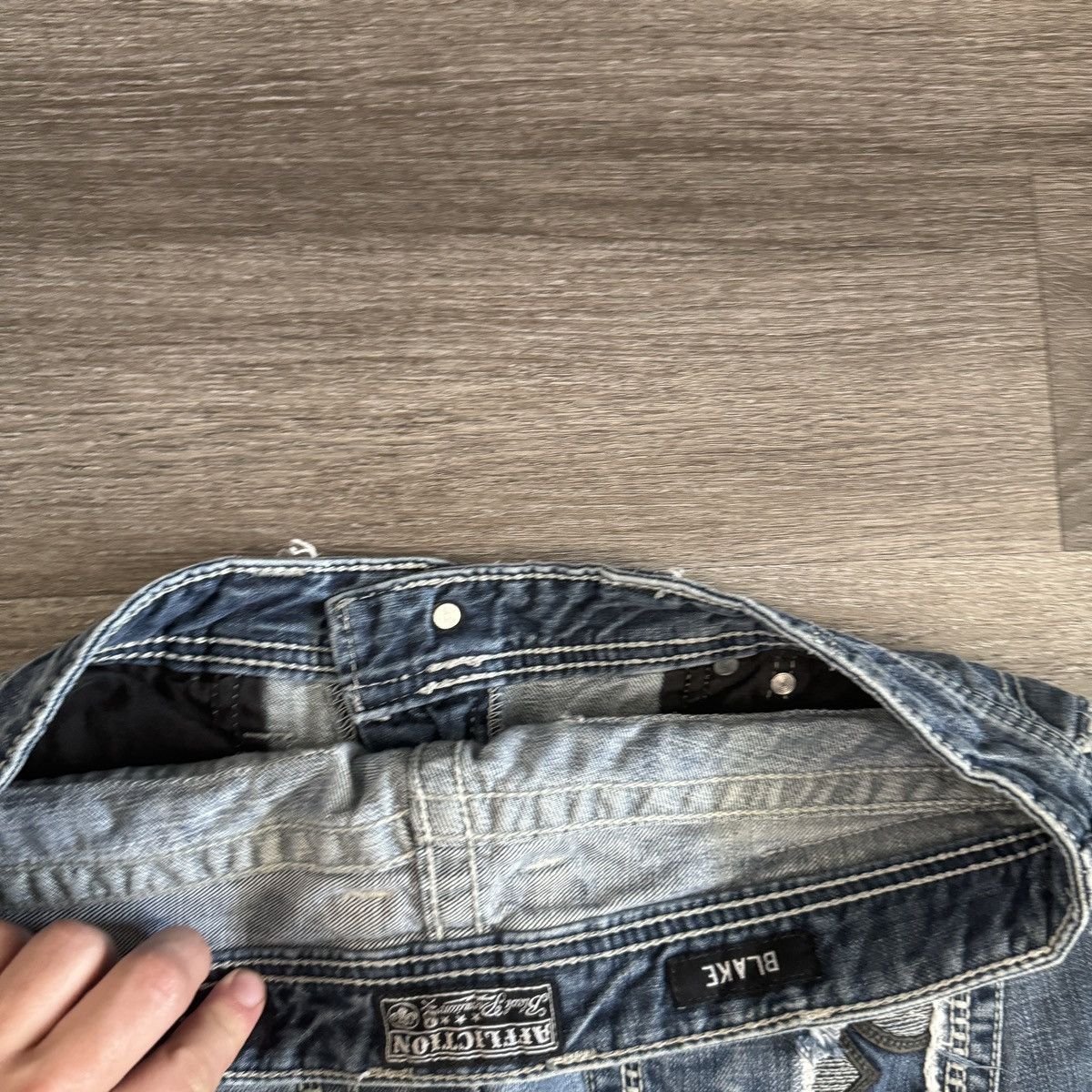 Affliction × Vintage Crazy Vintage y2k Affliction wide leg archive style jeans d Size US 32 / EU 48 - 5 Thumbnail