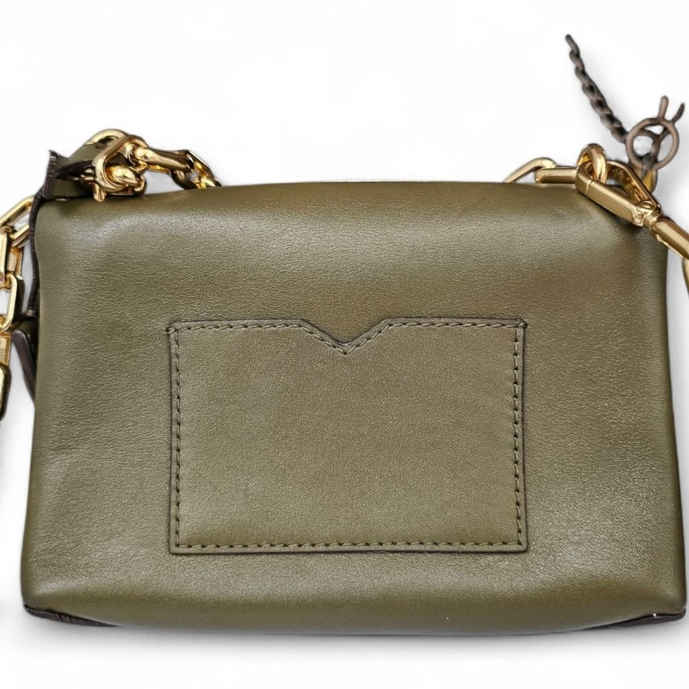 Michael Kors Michael Kors Olive Leather Cece Mini Crossbody Bag with Gol Size ONE SIZE - 4 Thumbnail