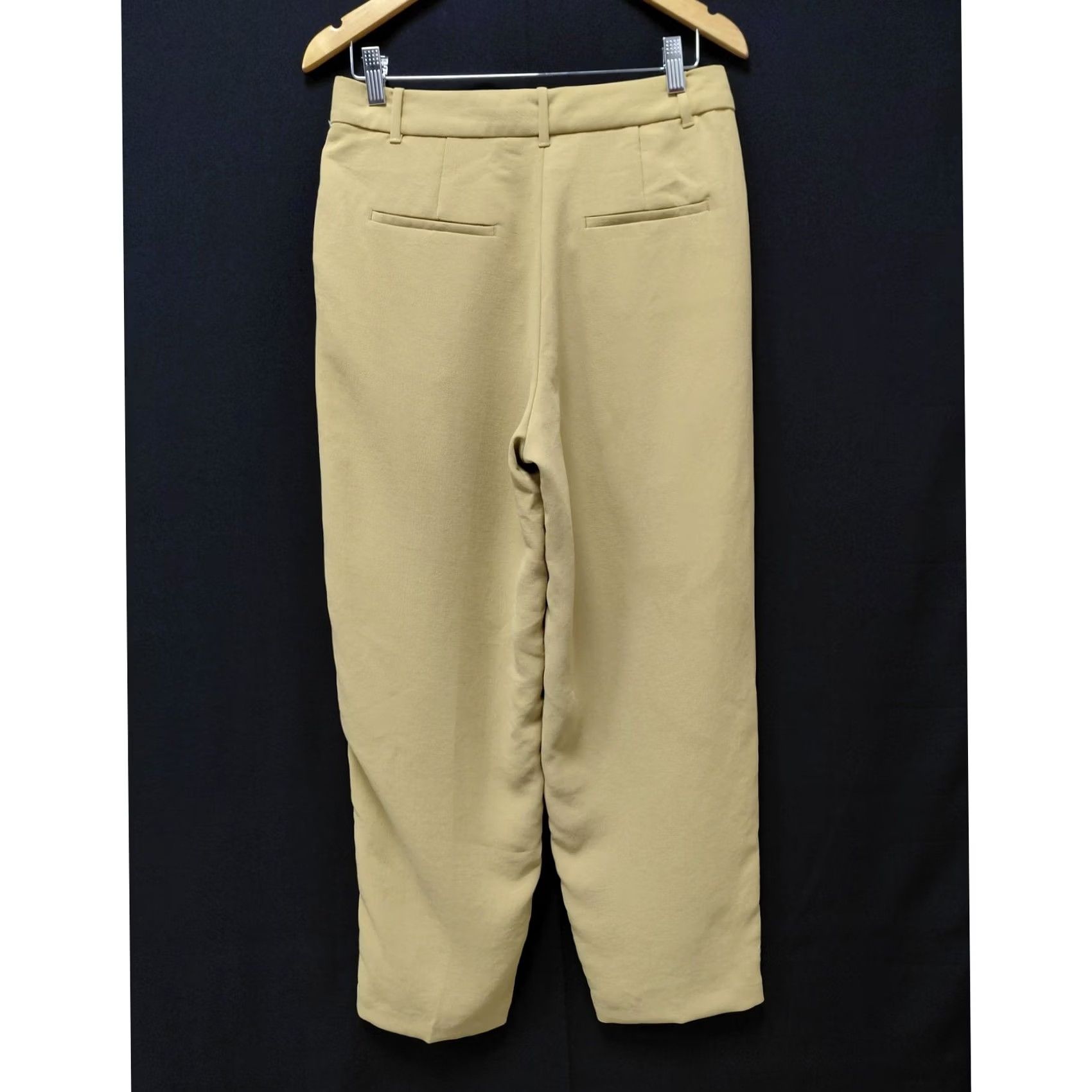 Vintage Wilfred Polyester Pants Beige Solid Regular Women Size 10 Size 32" / US 10 / IT 46 - 2 Thumbnail