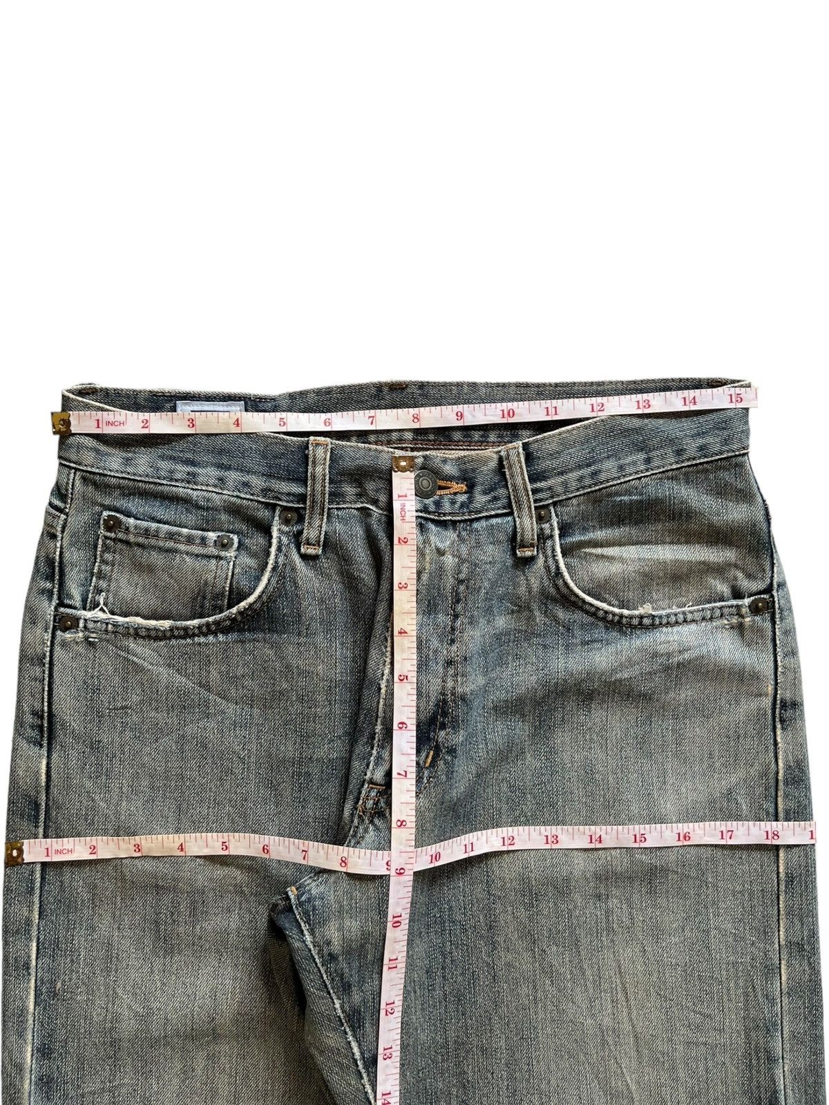 Edwin × Japanese Brand Vintage Japanese Edwin Mud Wash Distressed Baggy Jeans Size US 31 - 11 Thumbnail
