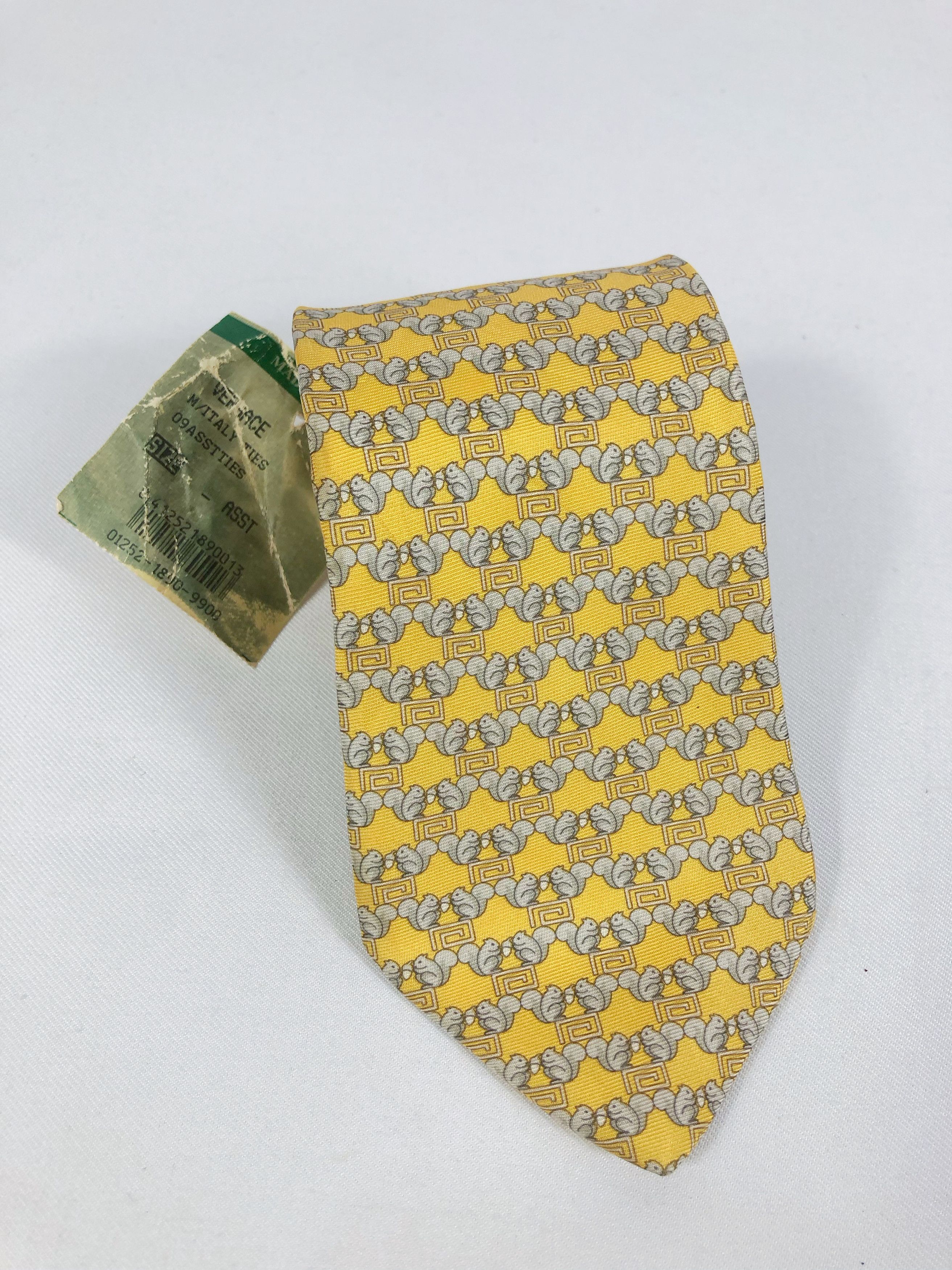 Versace NOS Versace Medusa Silk Tie Squirrel Motive Made in Italy Size ONE SIZE - 1 Thumbnail