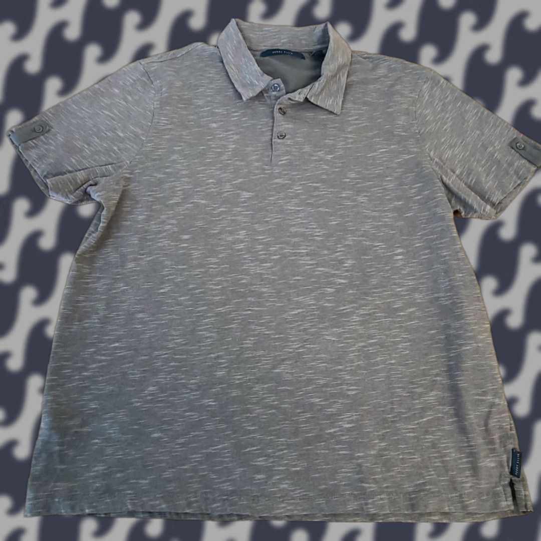 Perry Ellis Perry Ellis Polo Shirt Mens Gray Short Sleeve Button Down Casual XL Adults Regular Size XL Shirt Size US XL / EU 56 / 4 - 1 Thumbnail