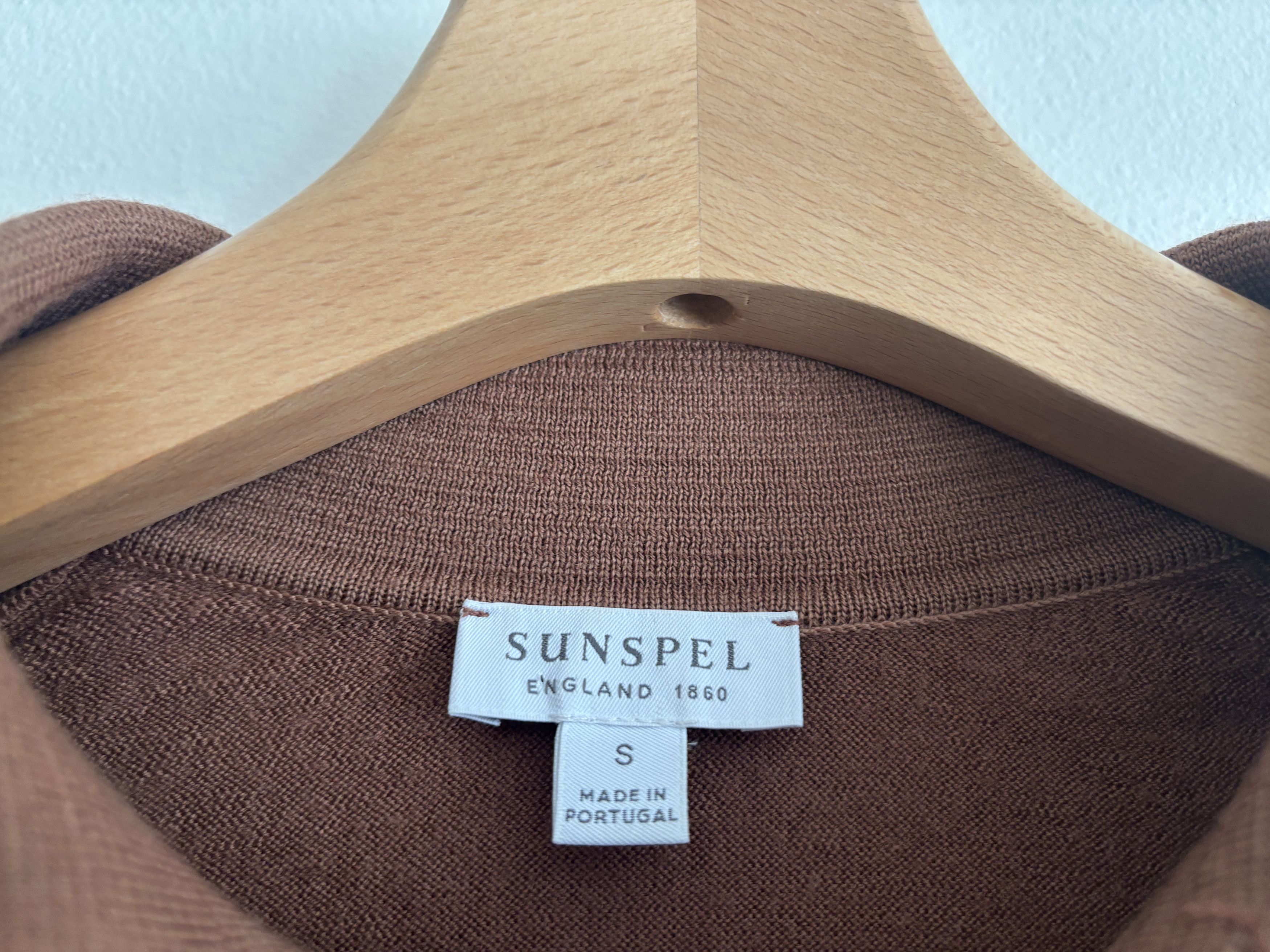 Sunspel $275 Brown Merino Wool Knit Long Sleeve Polo Shirt Size US S / EU 44-46 / 1 - 3 Thumbnail