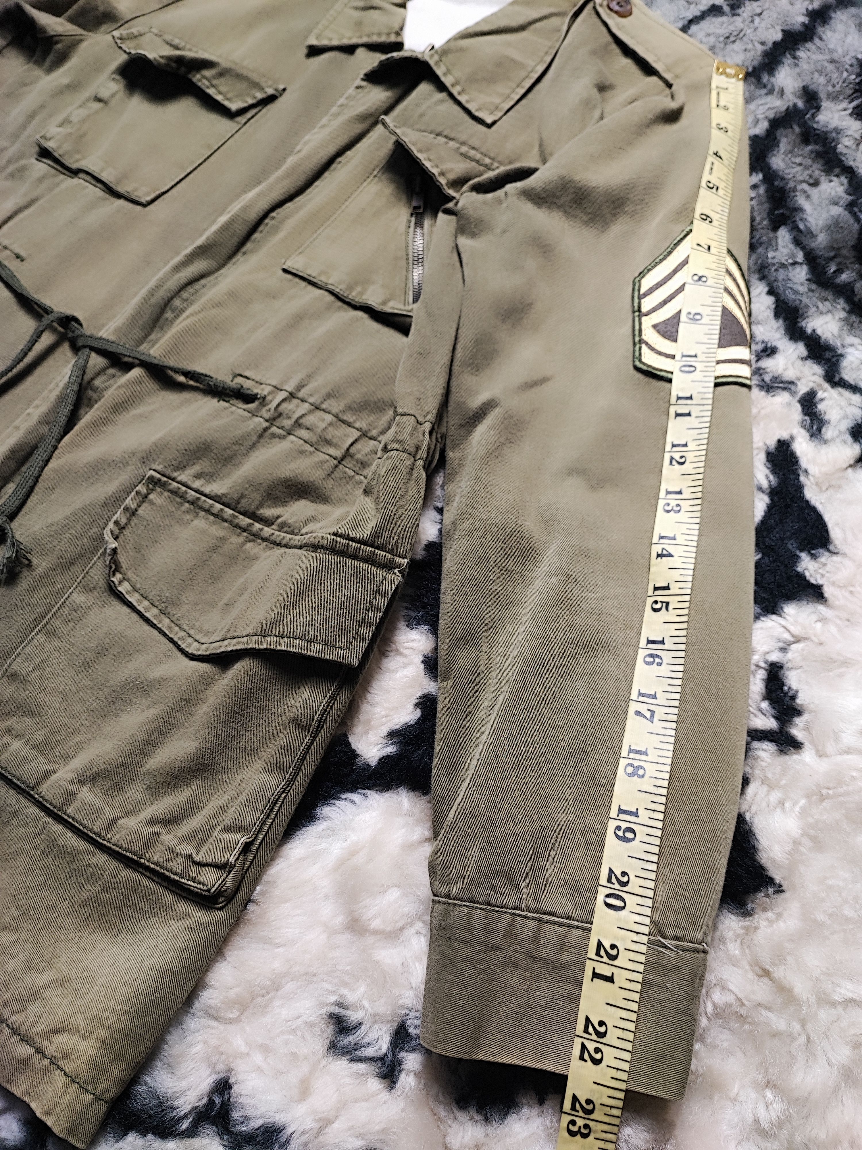 Vintage Vintage Faded Olive Military Field Jacket Utility Coat Size US M / EU 48-50 / 2 - 5 Thumbnail