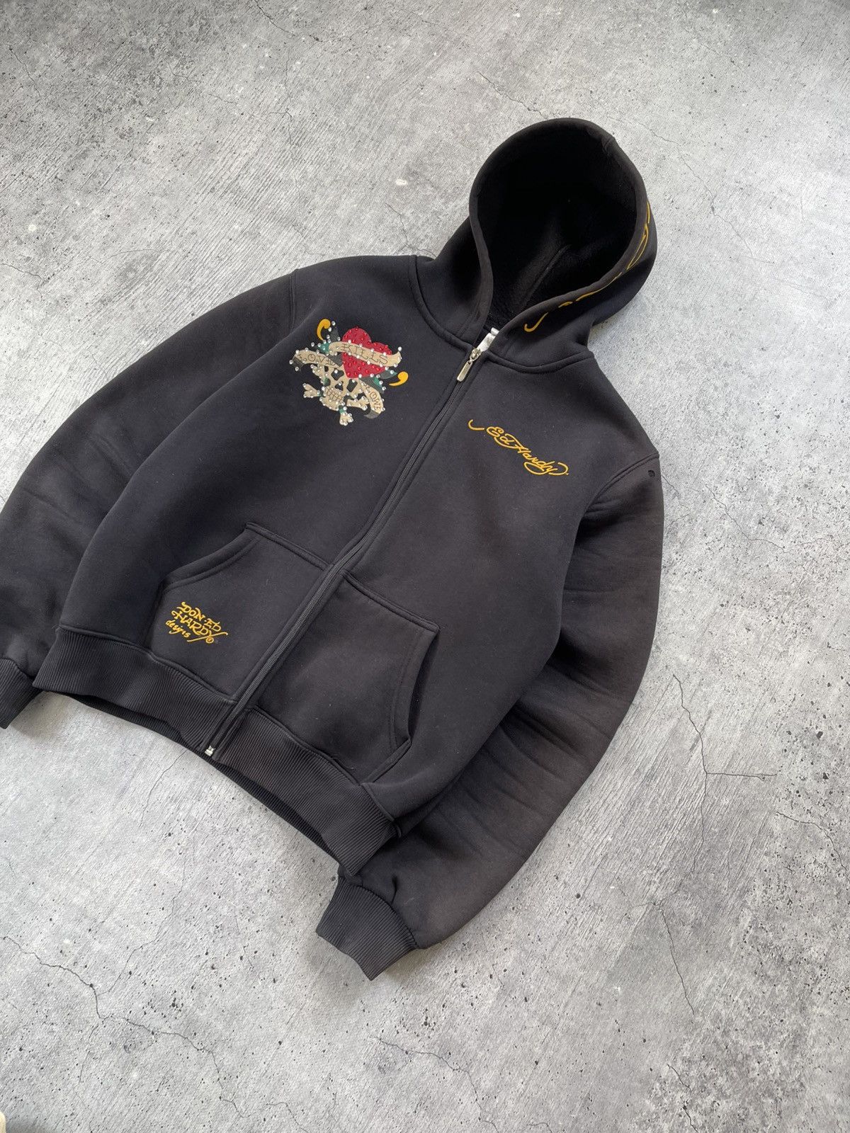 Ed Hardy × Vintage Ed hardy zip up hoodie y2k veryrare Size XXL / US 16-18 / IT 52-54 - 3 Thumbnail