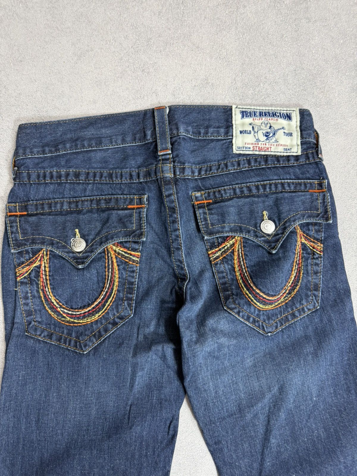 True Religion VTG True Religio Baggy Distressed Washed Y2K Size US 31 - 6 Thumbnail