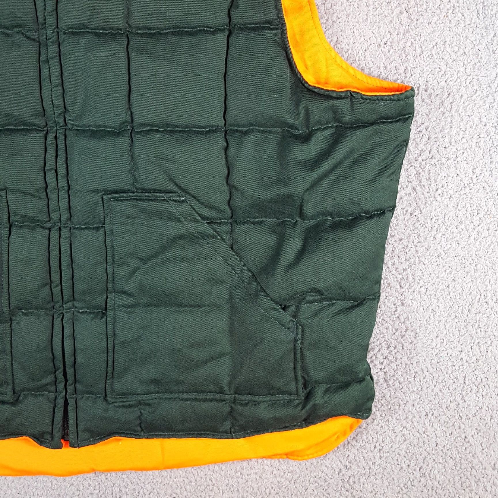 Walls VINTAGE Walls Reversible Down Puffer Hunting Vest Men's 2XLT Green 90s Ski Jacket Bomber Velvet? Size US XXL / EU 58 / 5 - 4 Thumbnail