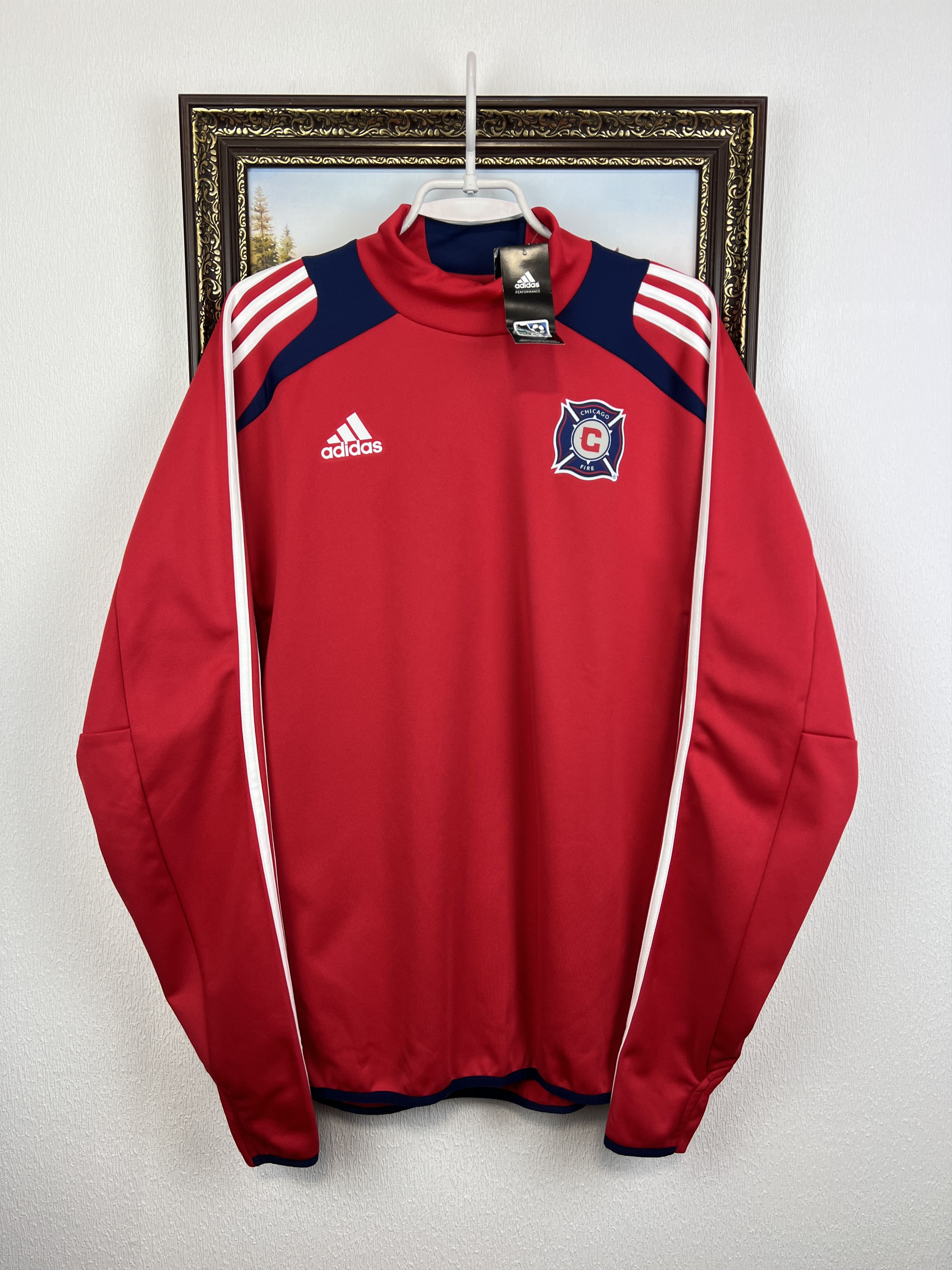 Adidas Chicago Fire Football Sweatshirt Soccer Warm Up Track Top Size US M / EU 48-50 / 2 - 1 Thumbnail