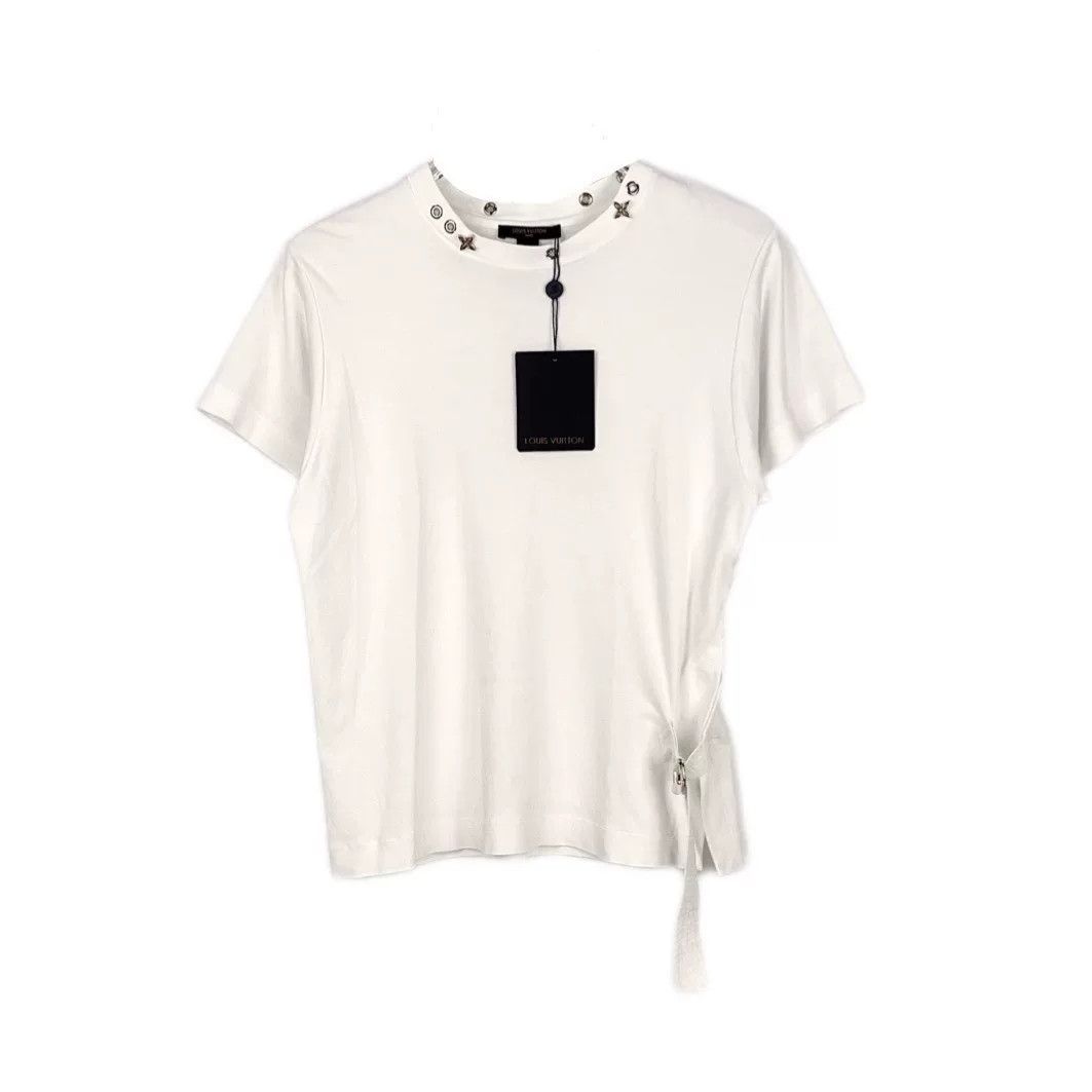 Louis Vuitton Louis Vuitton White Logo Belted Short Sleeve Size US S / EU 44-46 / 1 - 1 Thumbnail
