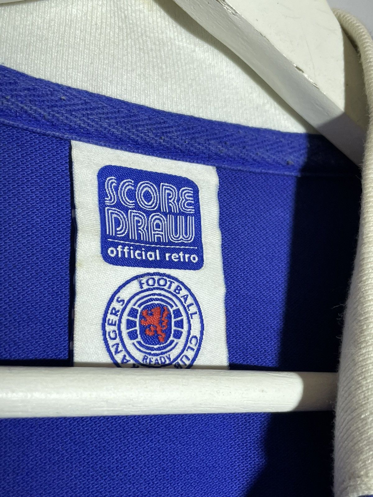 Vintage Rangers Score Draw 1980 Cup Final Football Shirt Size US S / EU 44-46 / 1 - 6 Thumbnail