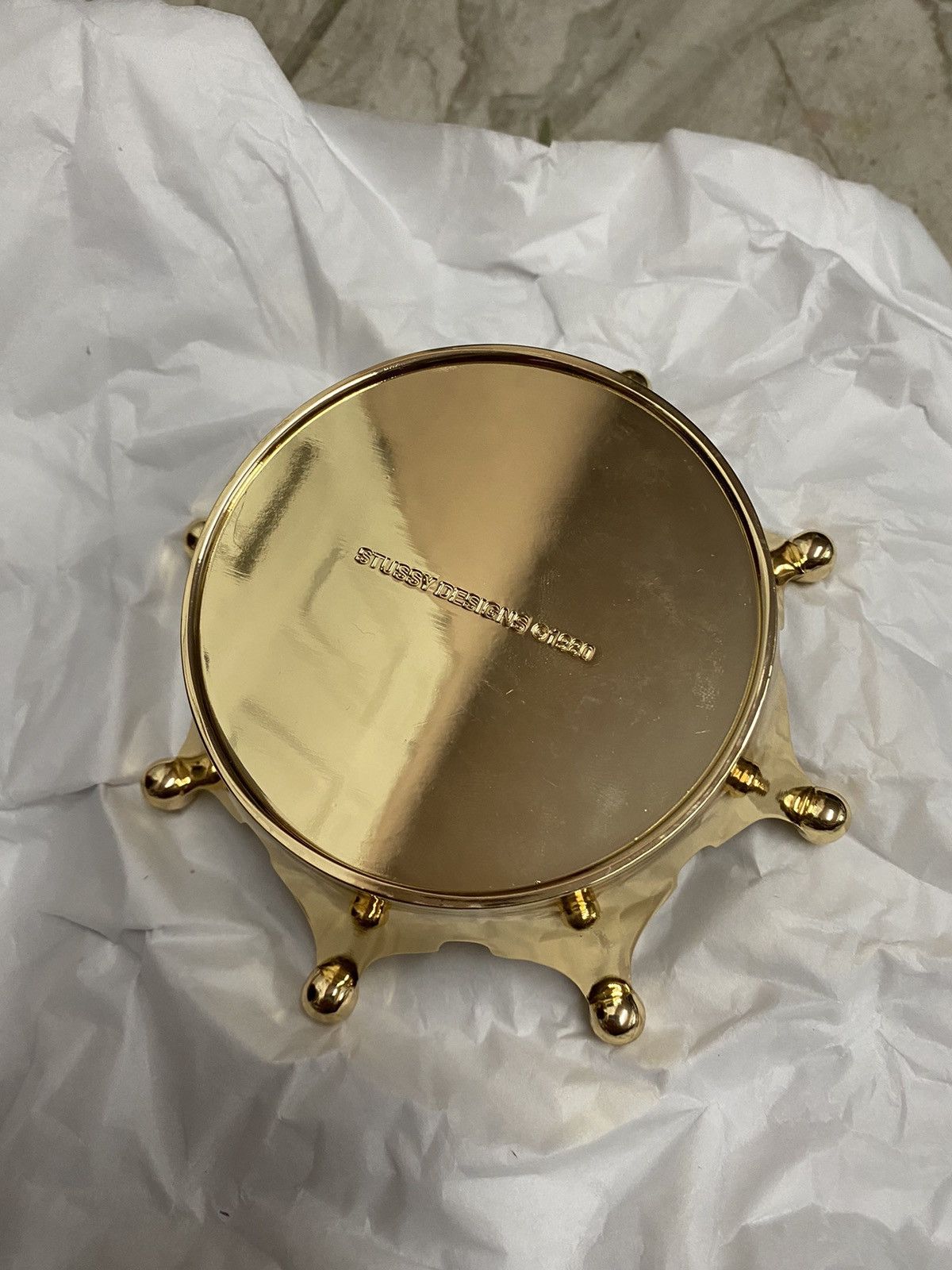 Japanese Brand × Stussy × Vintage Stussy Brass Crown Ashtray