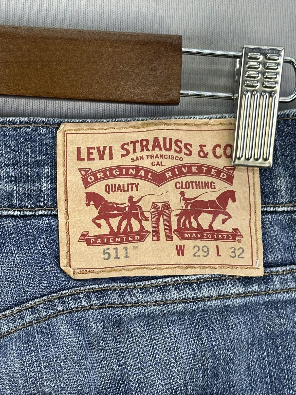 Levi's Levi’s 511 Distressed Faded Regular Fit Jeans Size US 30 / EU 46 - 12 Thumbnail