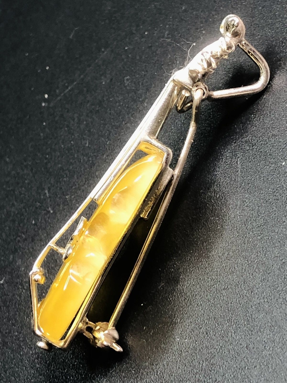 Other Handmade Genuine Baltic Yellow Amber Brooch/Pendant Size ONE SIZE - 2 Thumbnail