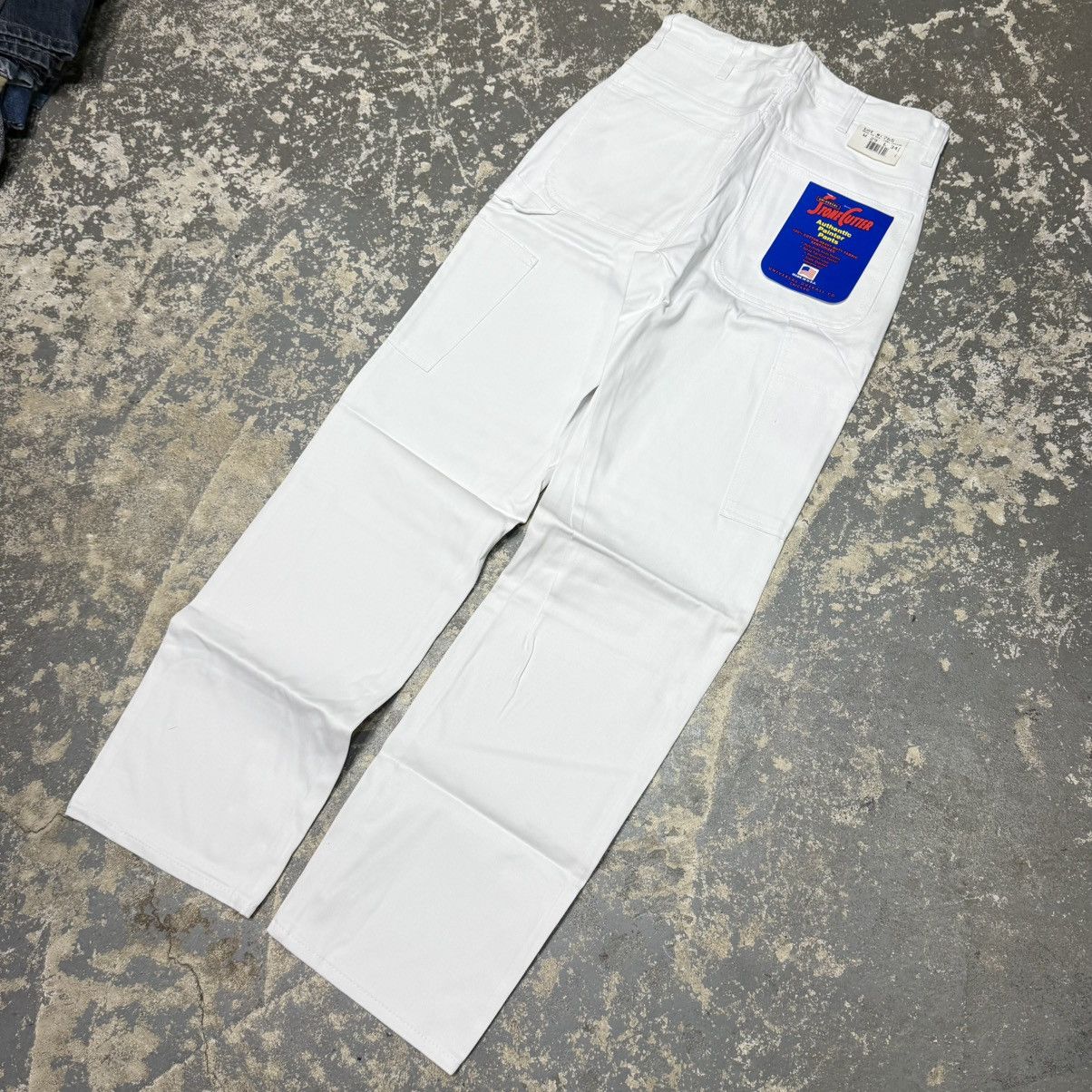 Carhartt Vintage Stone Cutter Carpenter Painter Pants White Baggy N Size US 29 - 2 Thumbnail