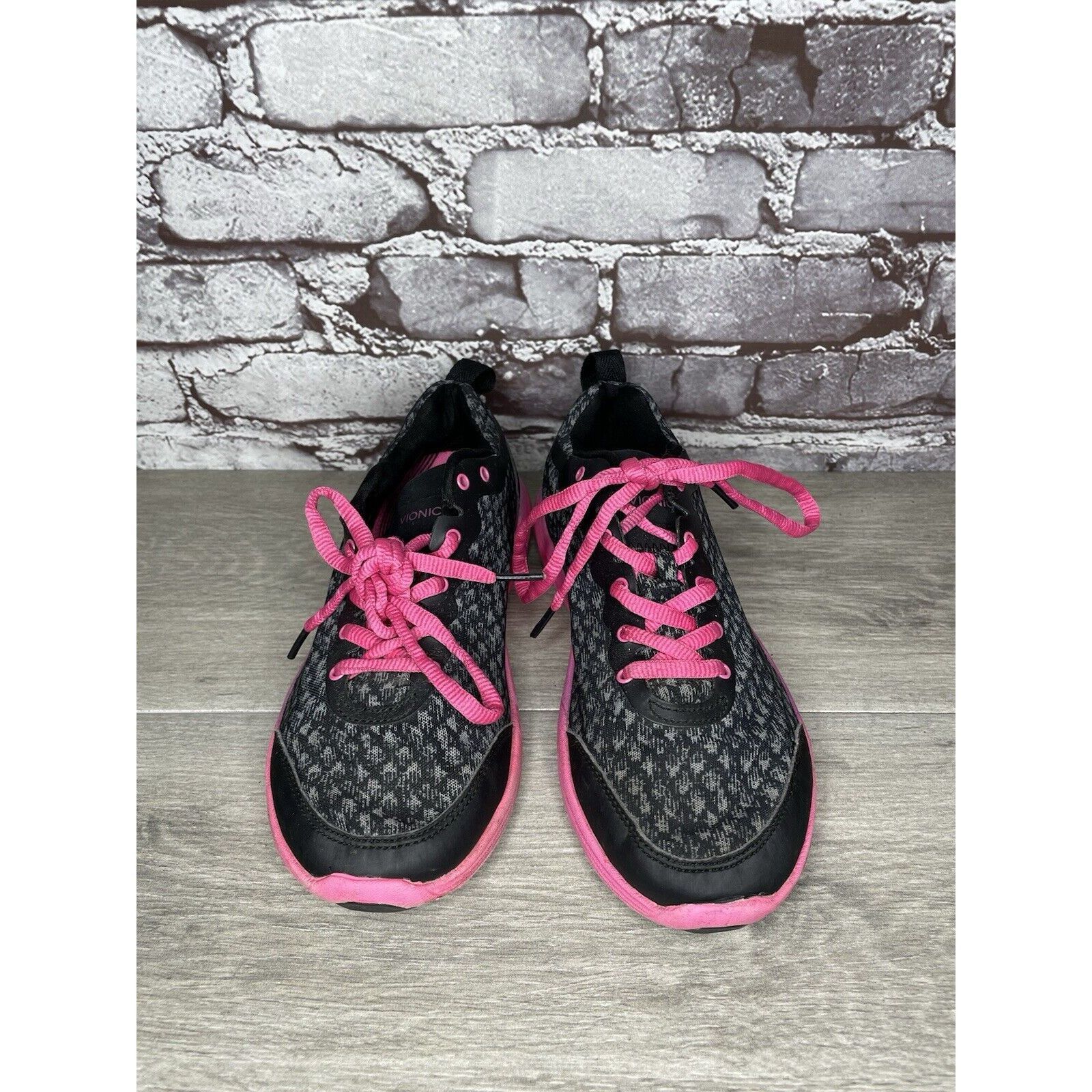 Other Vionic Python Black Pink Lace Up Comfort Athletic Sneakers W Size US 7.5 / IT 37.5 - 20 Thumbnail