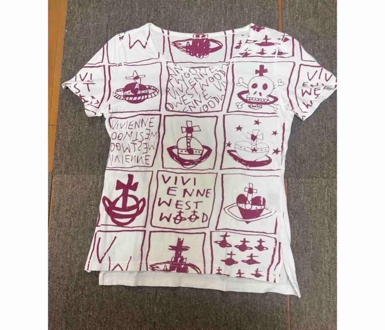 Vivienne Westwood vivienne westwood size3 White printed short sleeves Size M / US 6-8 / IT 42-44 - 2 Thumbnail