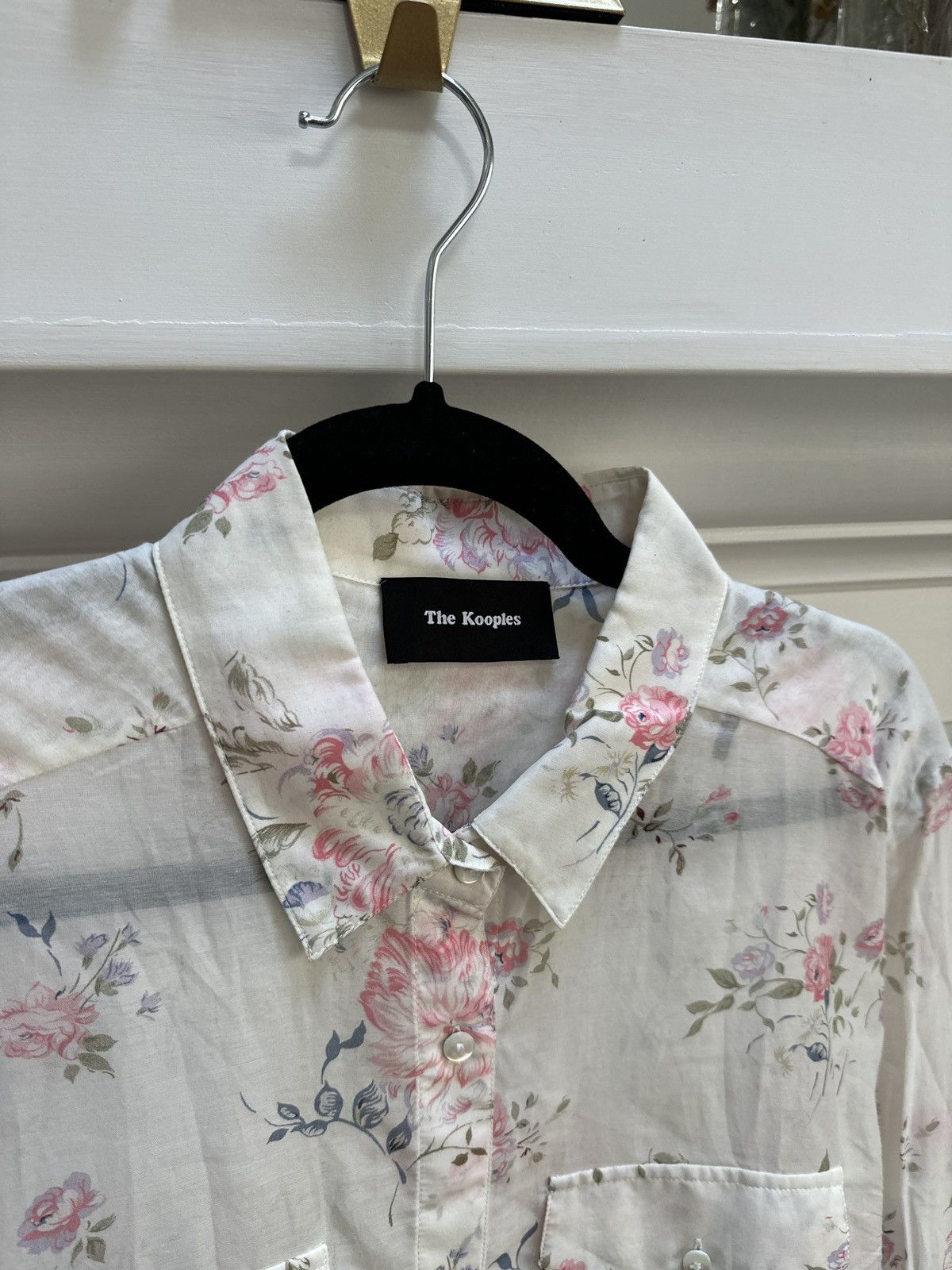 The Kooples Floral Print Button Down Shirt Size US L / EU 52-54 / 3 - 2 Thumbnail