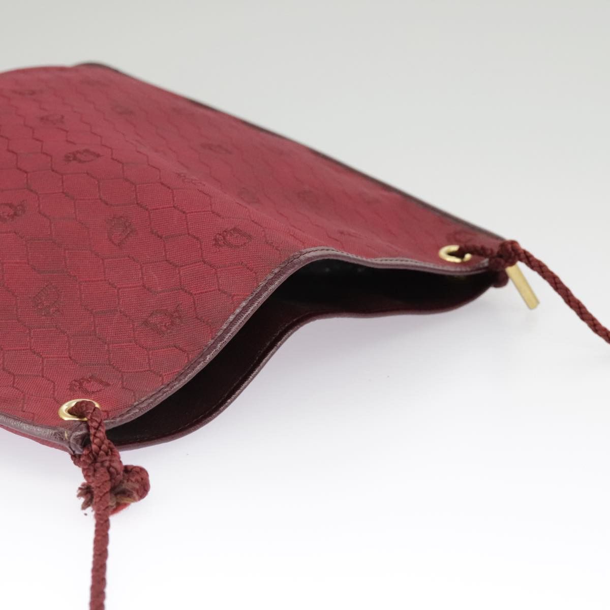 Dior DIOR Honeycomb Canvas Shoulder Bag Red Gold Size ONE SIZE - 6 Thumbnail
