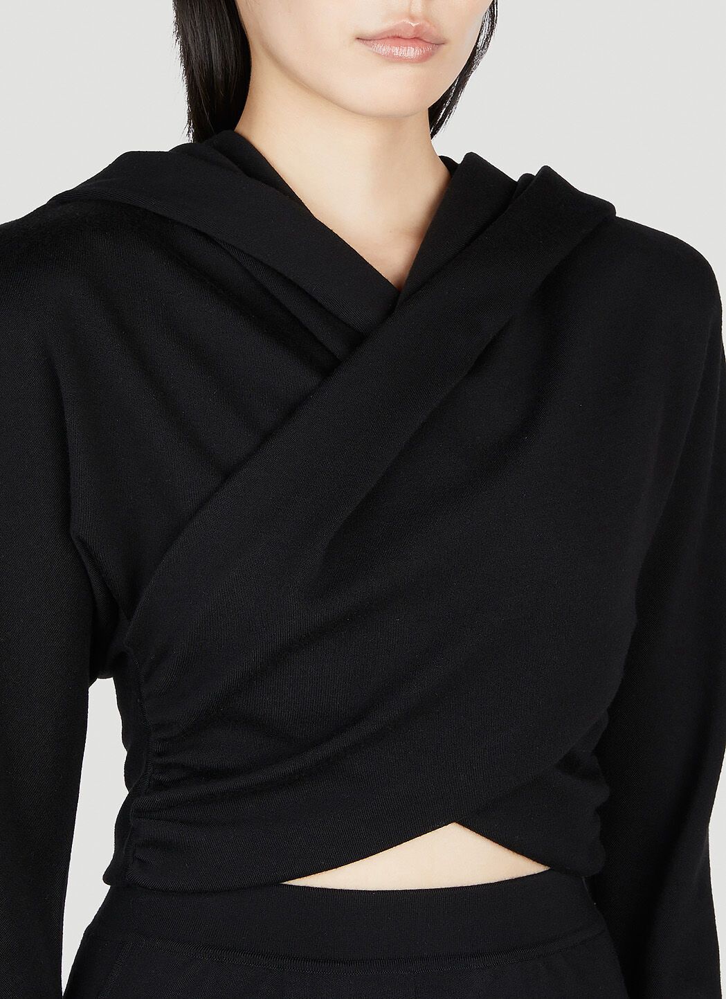 Saint Laurent Paris o1s1wg110425 740464 Hooded Top in Black Size L / US 10 / IT 46 - 6 Thumbnail