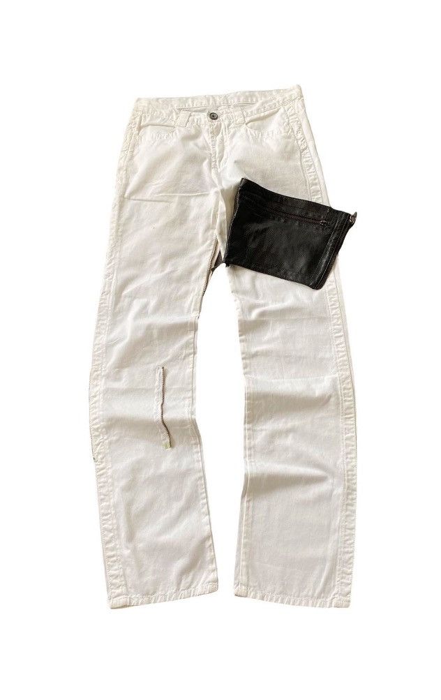Dirk Bikkembergs archival clothing 2000s zip of leather bag pants Size US 33 - 1 Thumbnail