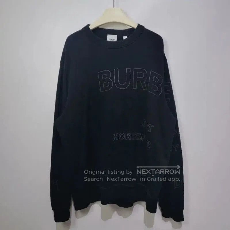Burberry Burberry Black Cotton Women's Sweatshirt. Size L / US 10 / IT 46 - 1 Thumbnail