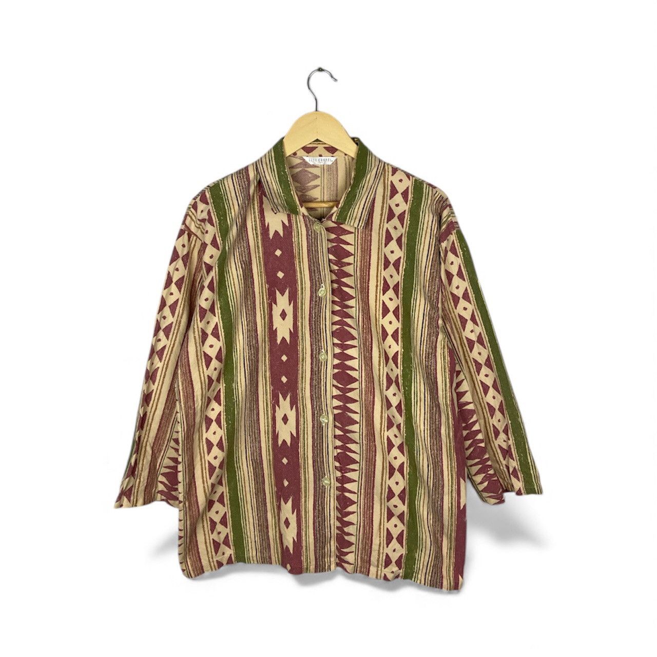 Vintage VINTAGE ELLE CHANTE NATIVE NAVAJO SOUTHWEST PATTERN SHIRT Size US L / EU 52-54 / 3 - 1 Thumbnail
