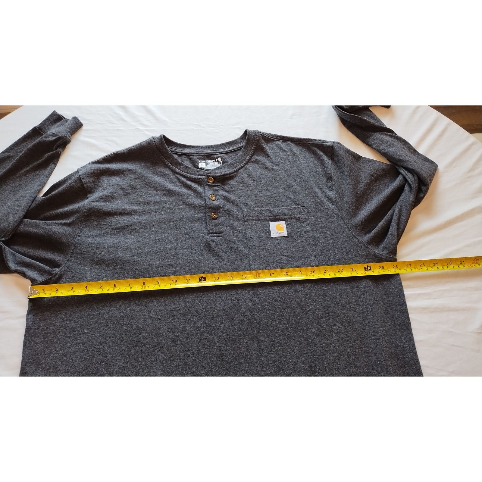 Carhartt Carhartt Men's Workwear Pocket Henley Gray T-Shirt XL Size US L / EU 52-54 / 3 - 8 Thumbnail