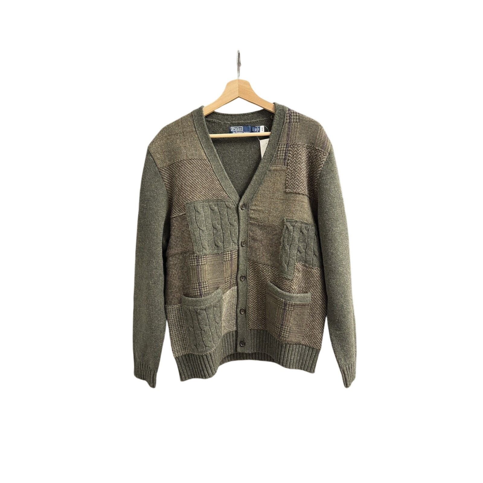 Polo Ralph Lauren Polo Ralph Lauren Patchwork V-Neck Cardigan Size Small Size US S / EU 44-46 / 1 - 1 Thumbnail