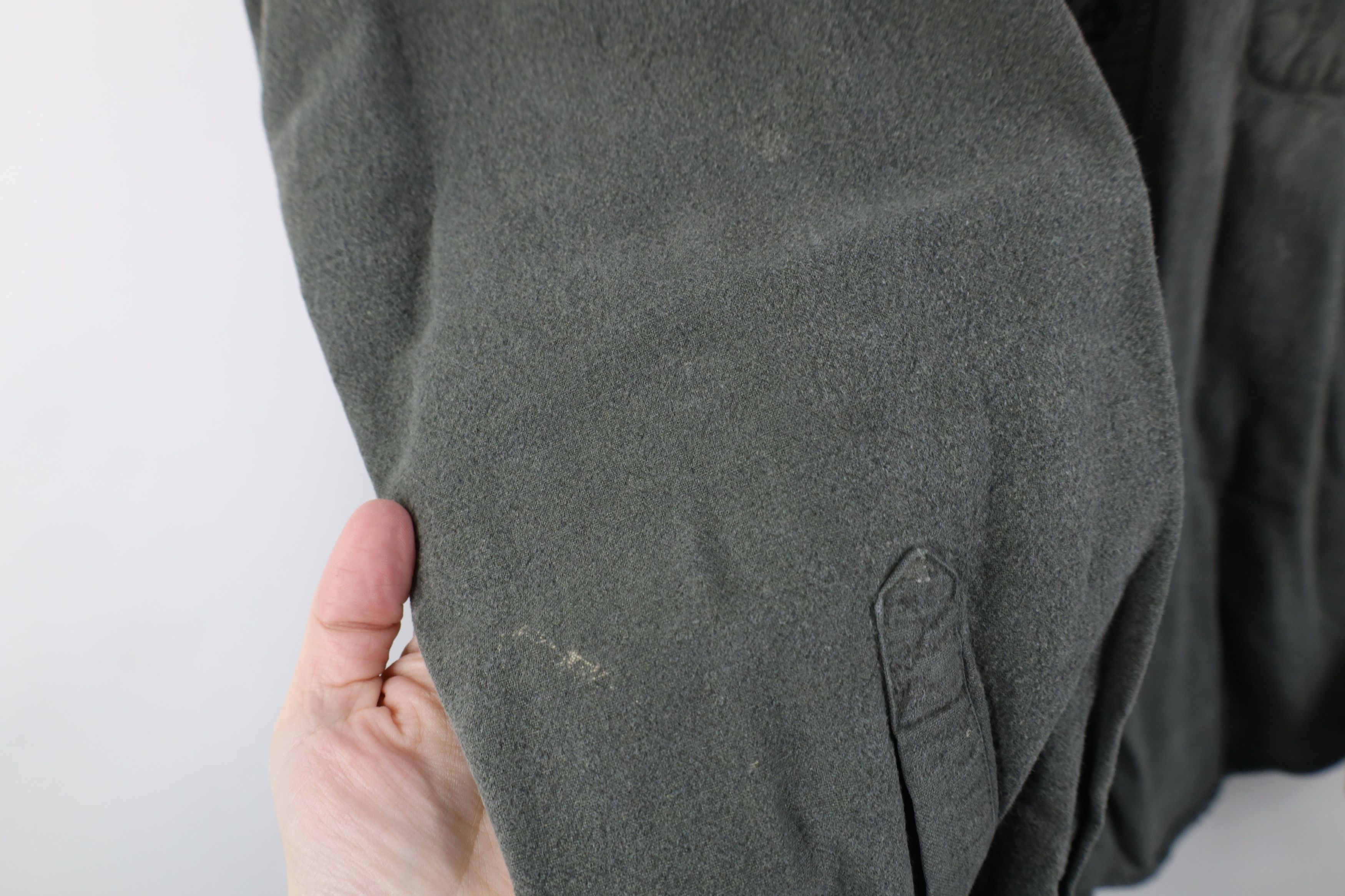 Lands' End Vintage 90s Lands End Chamois Cloth Button Down Shirt Green Size US L / EU 52-54 / 3 - 7 Thumbnail