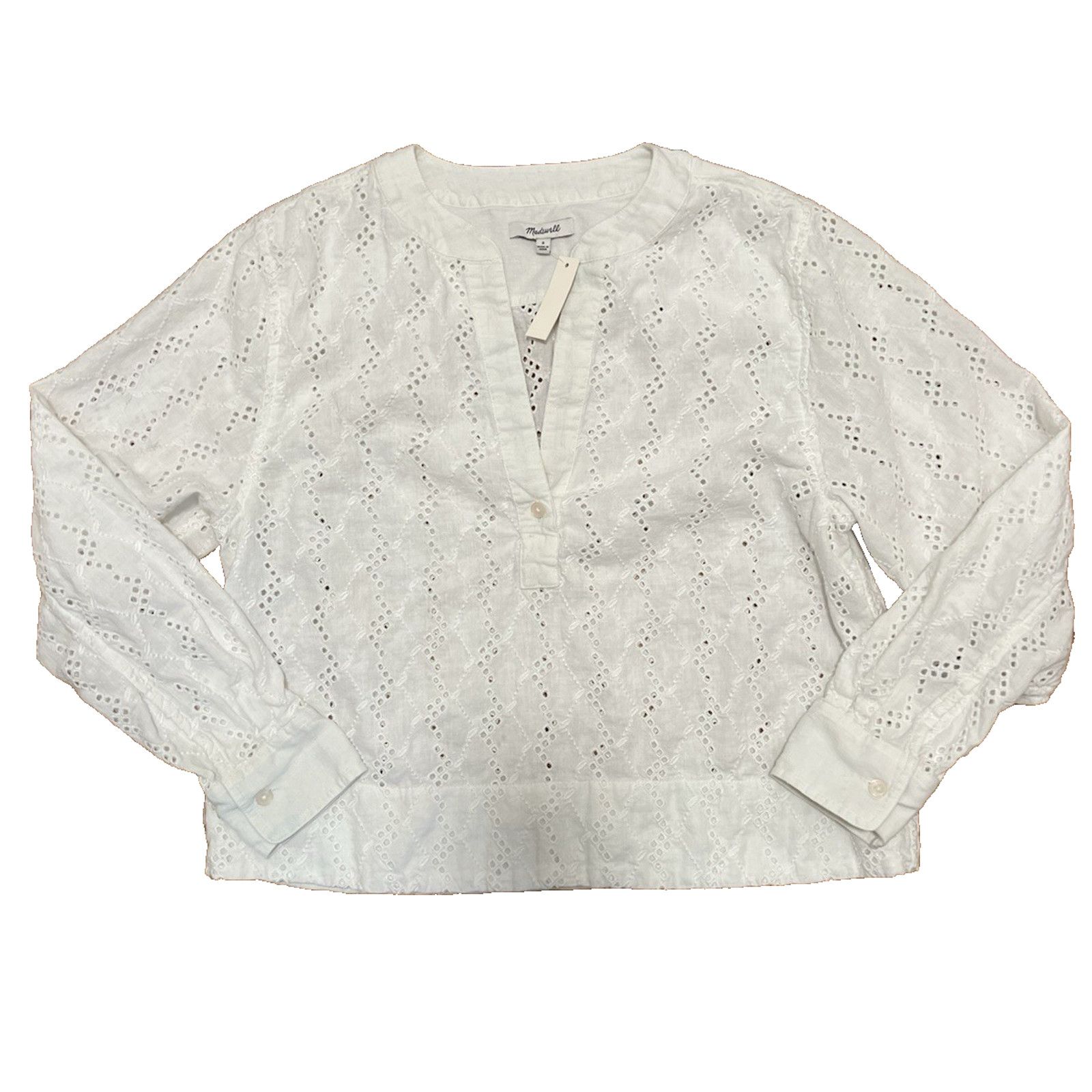 Madewell Madewell Long-Sleeve Top in shirt Soft White Small A003118 Size S / US 4 / IT 40 - 3 Thumbnail