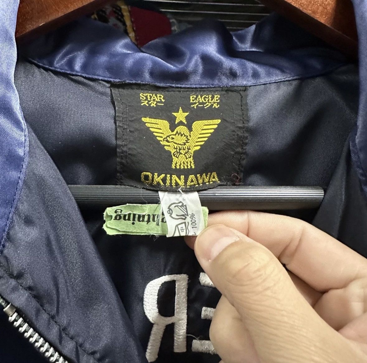 Japanese Brand × Vintage Souvenir Star Eagle Blue Japan Sukajan Size US L / EU 52-54 / 3 - 3 Thumbnail